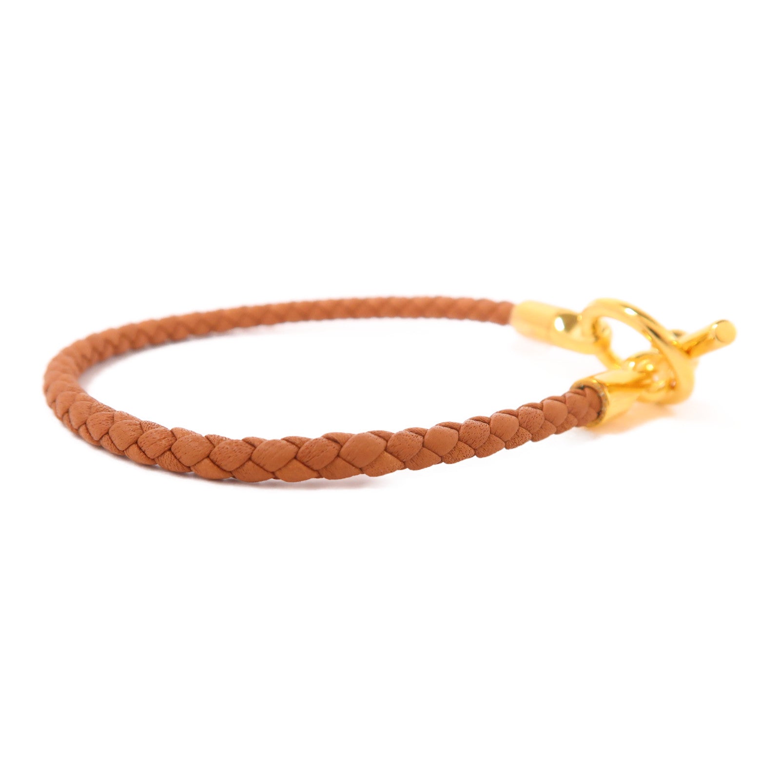 HERMES Swift皮革Glenan H Trio Bracelet金扣手帶Gold