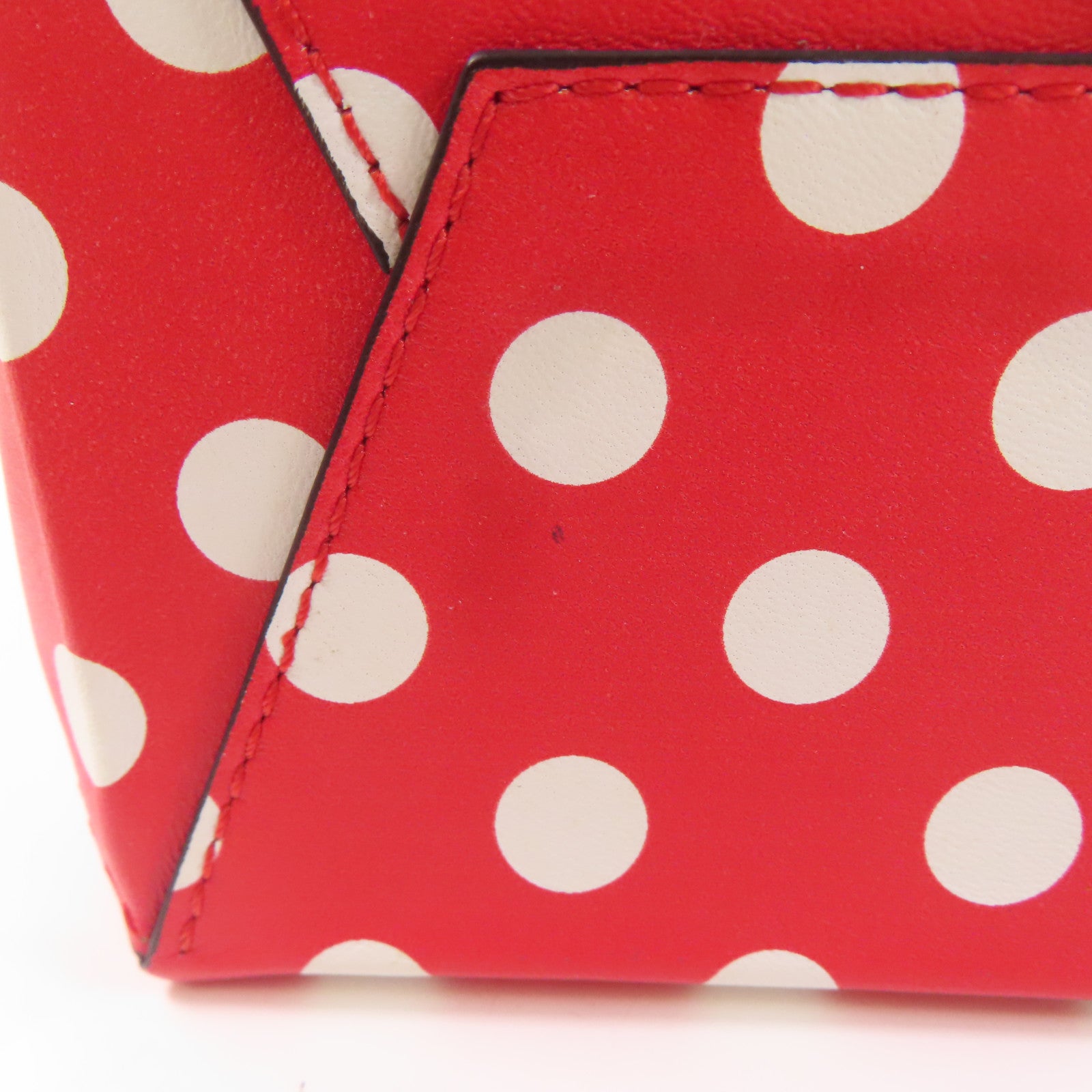 MOSCHINO 牛皮皮革Tote Bag手挽肩背兩用袋紅色/白色