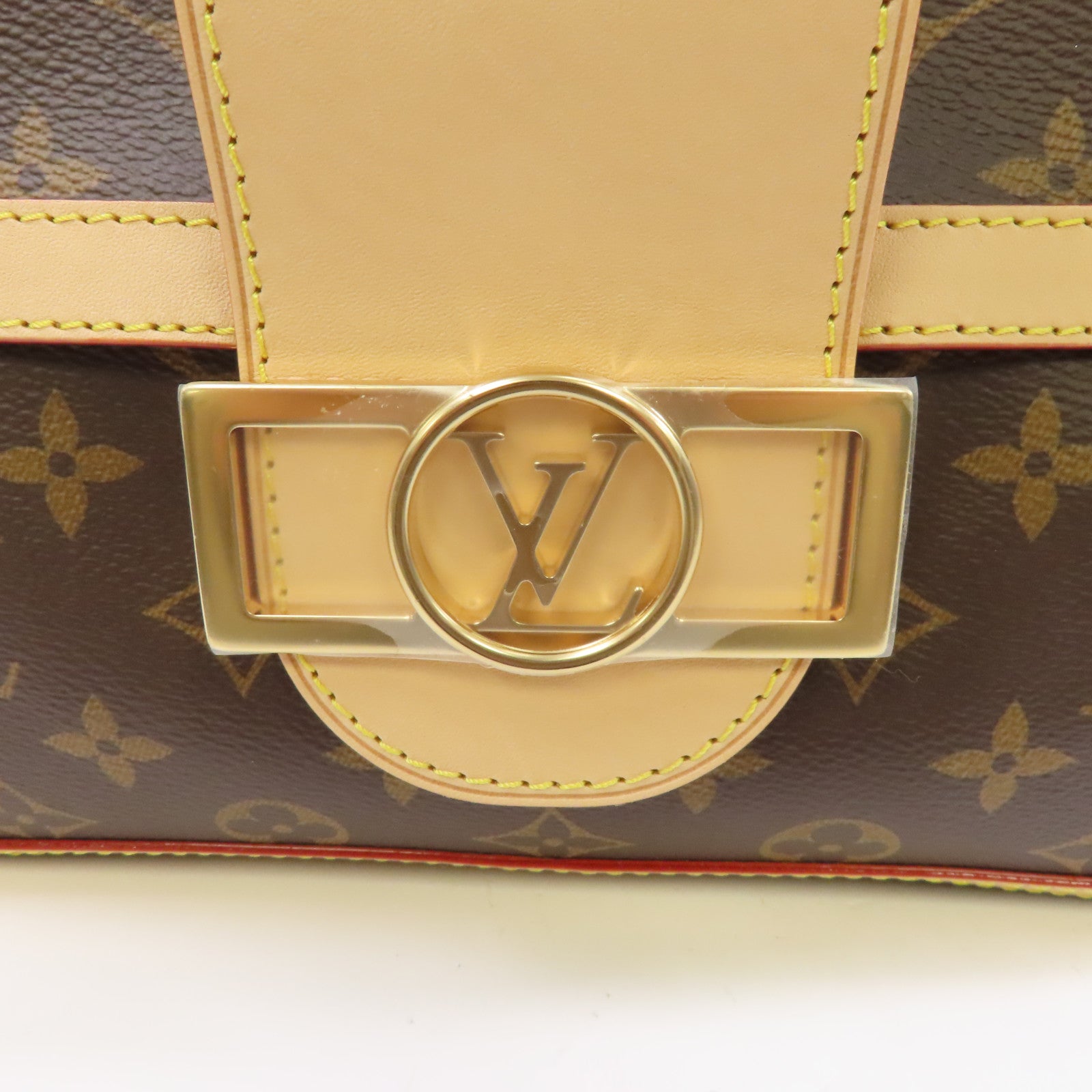 LOUIS VUITTON 【激減優惠】Monogram Dauphine Soft GM金扣手挽肩背兩用袋棕色