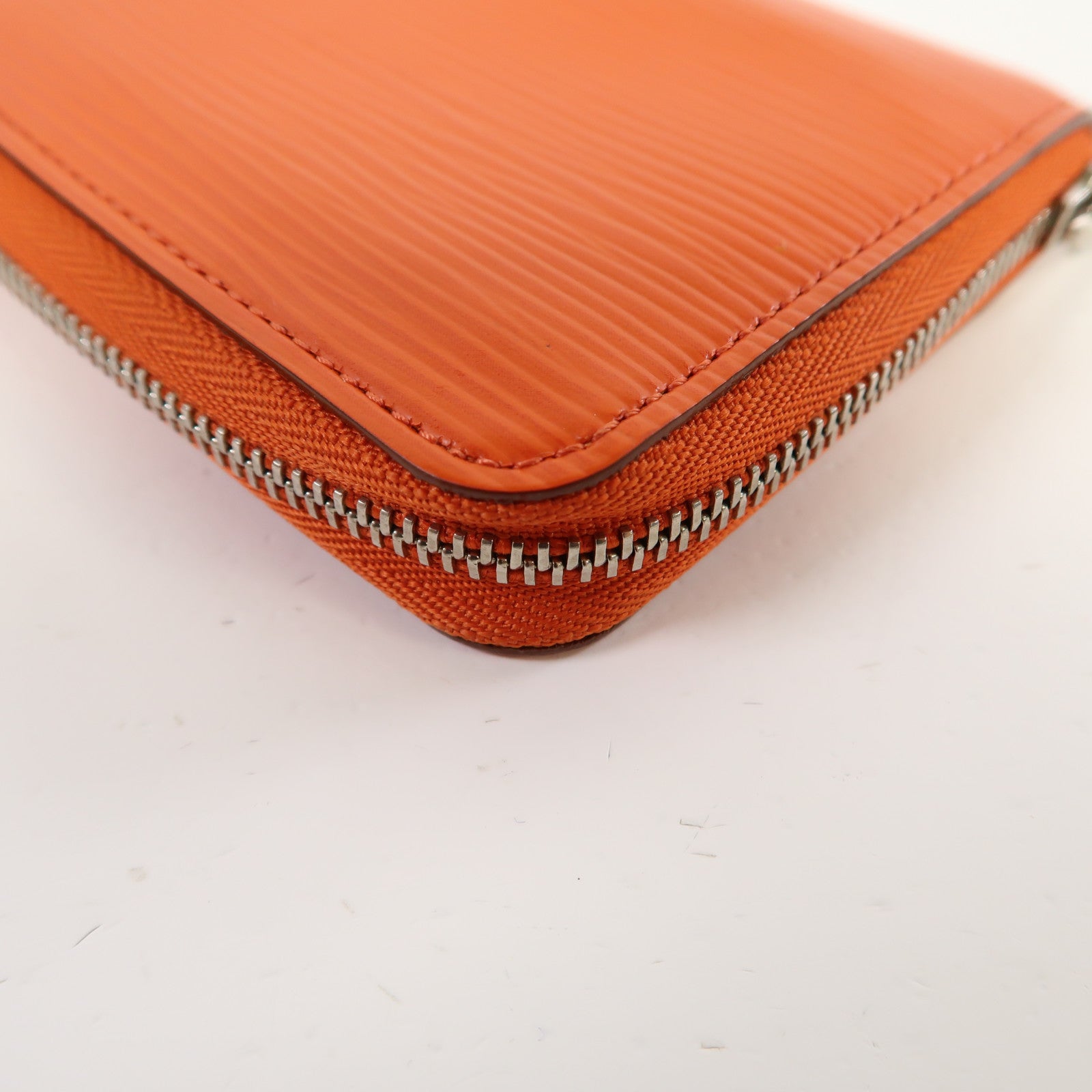 LOUIS VUITTON Epi Zippy Coin Purse銀扣零錢包橙色