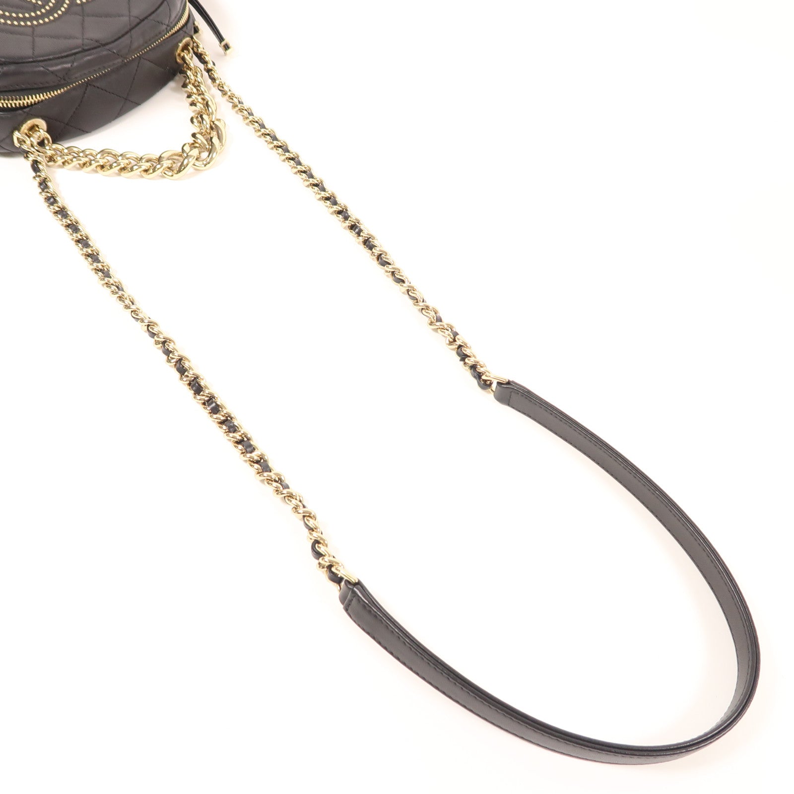 CHANEL 【激減優惠】牛皮皮革2 Way Chain Shoulder金扣手挽肩背兩用袋