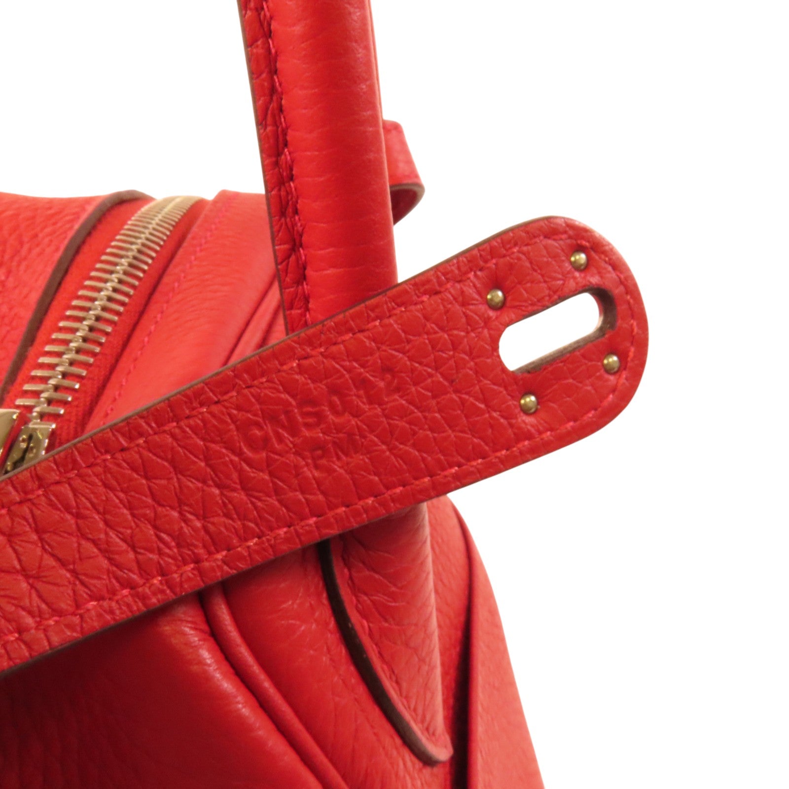 HERMES Clemence皮革Lindy 30銀扣肩背袋