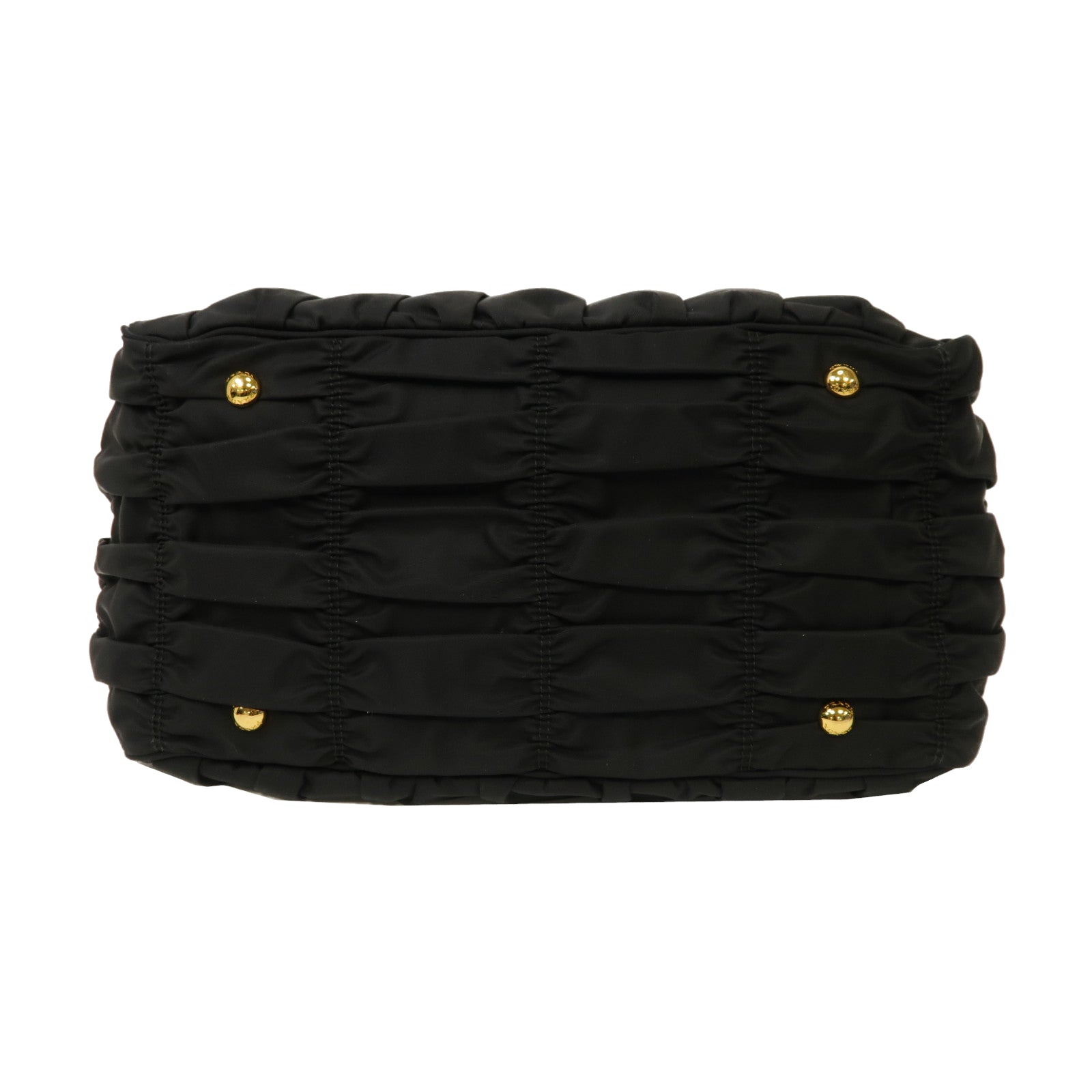 PRADA 尼龍/牛皮皮革2 Way Shoulder金扣手挽肩背兩用袋黑色