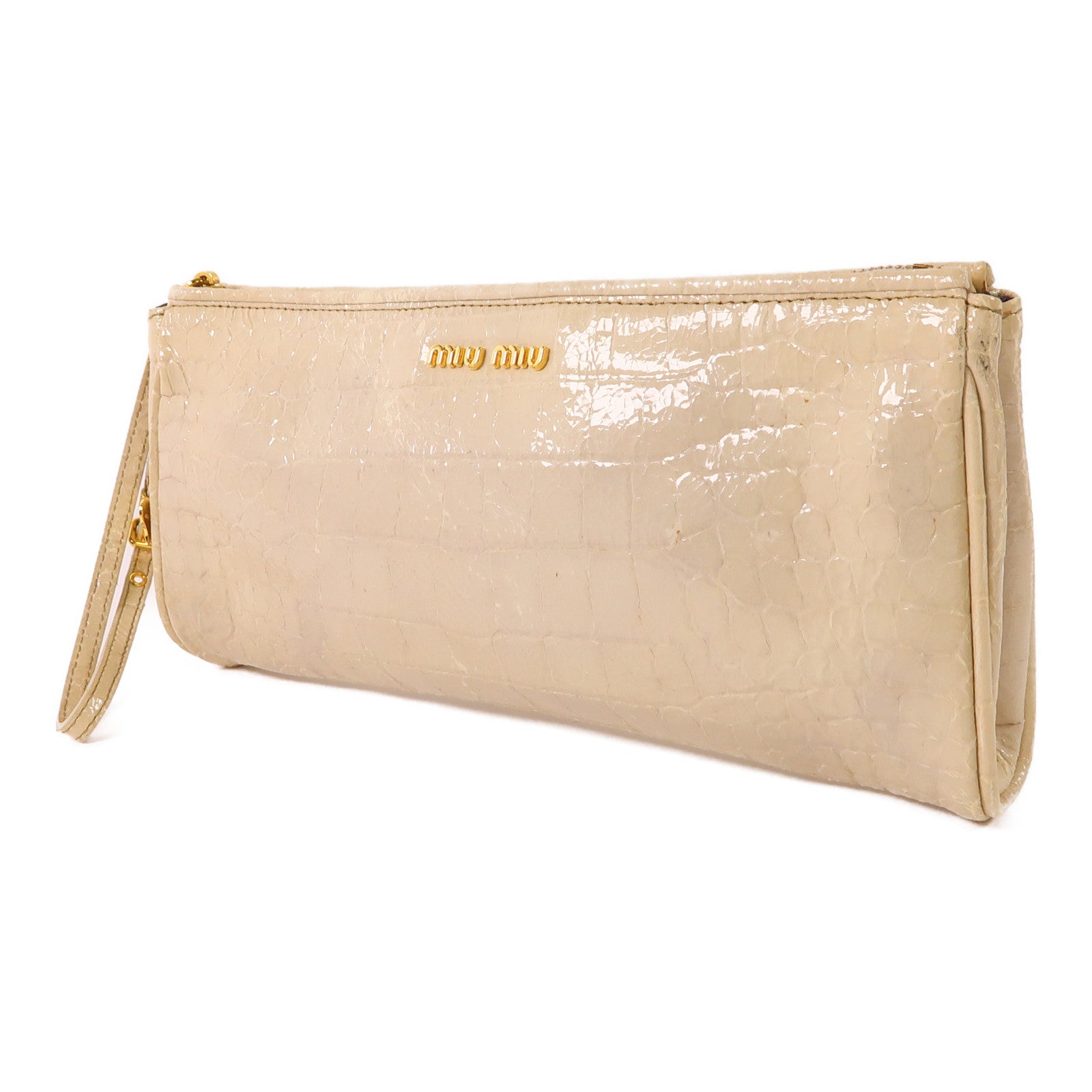 Miu Miu 牛皮皮革Hand Bag金扣手拿包