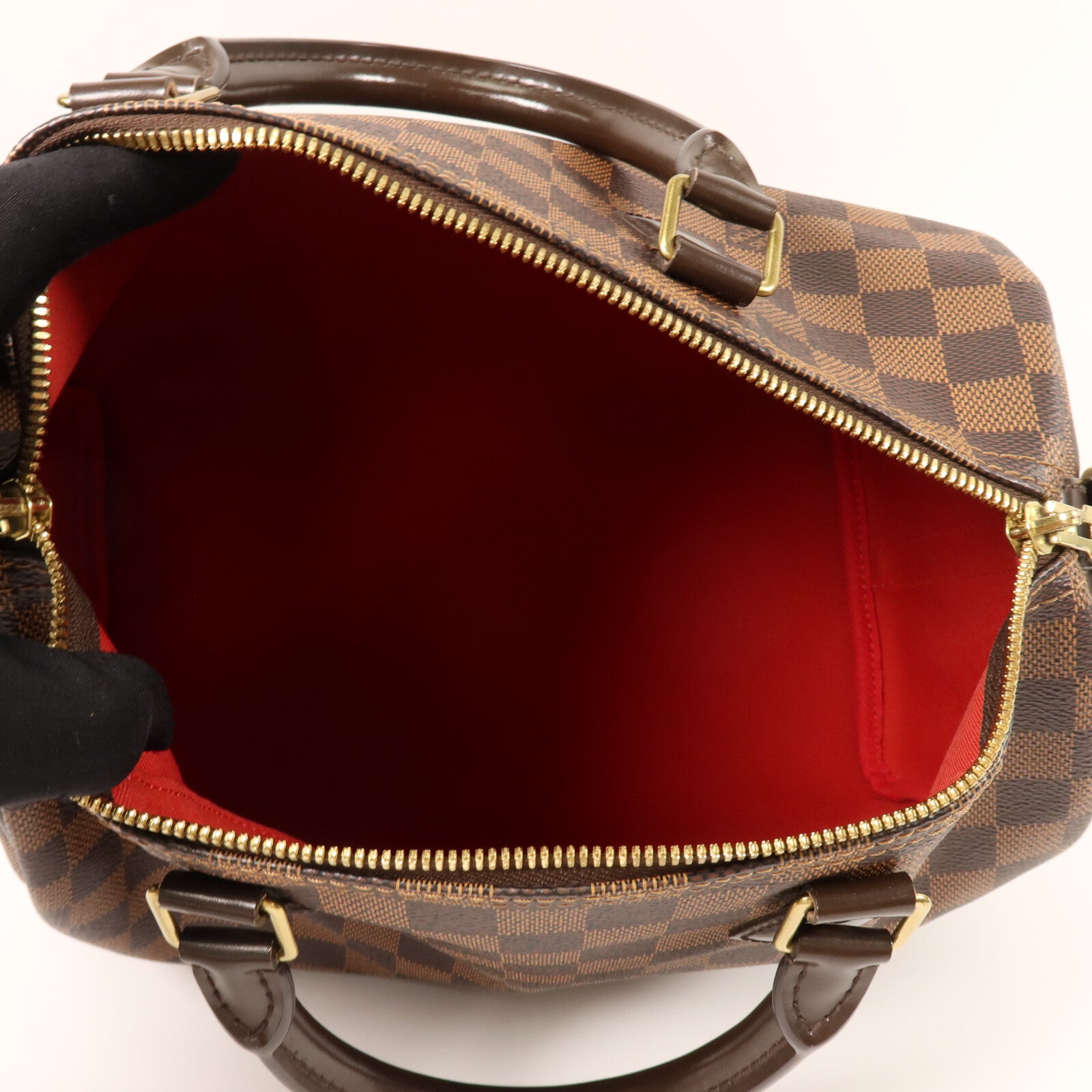 LOUIS VUITTON Damier Speedy Bandouliere 30手挽肩背兩用袋