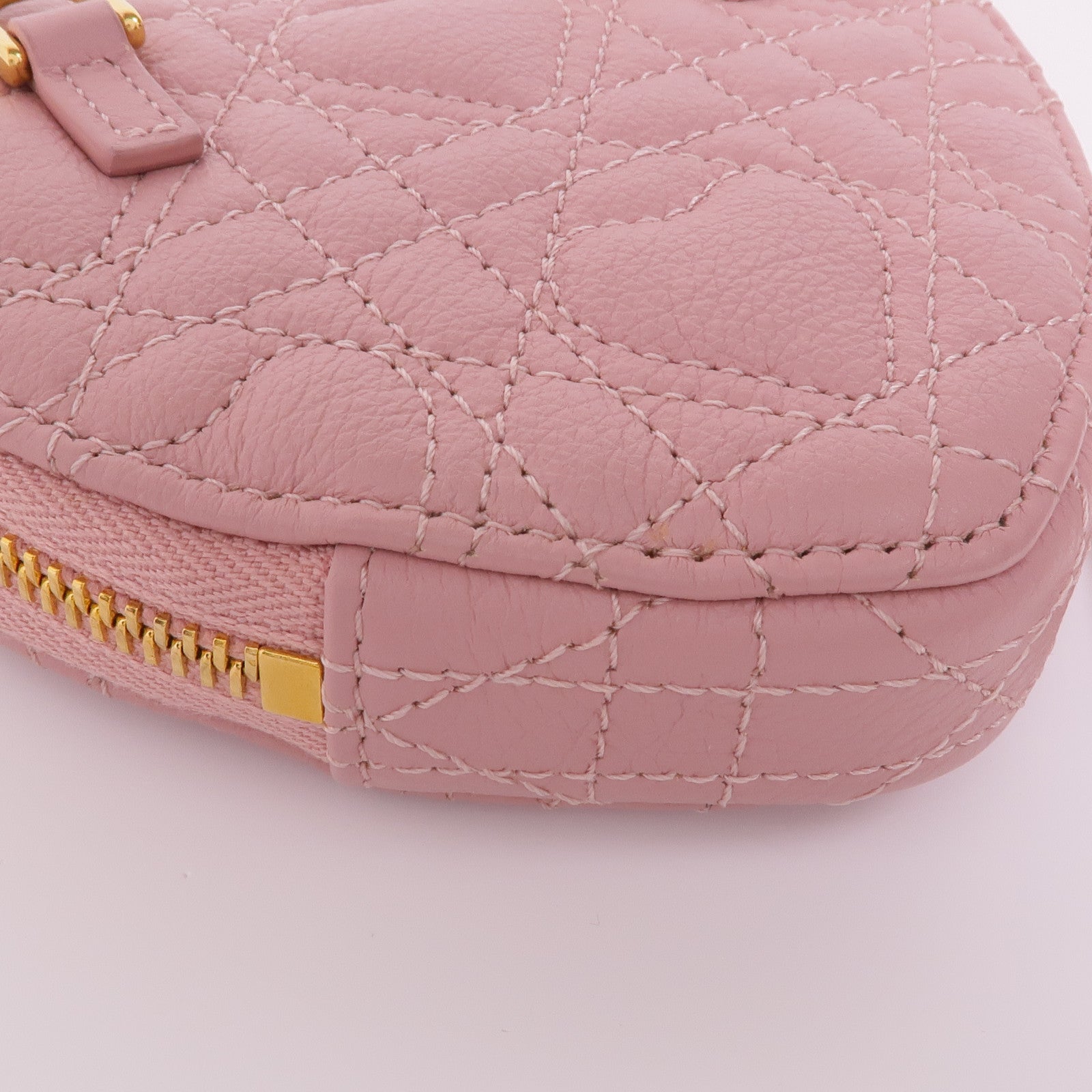 Dior 牛皮皮革Caro Heart Chain Shoulder Bag金扣鏈帶肩背袋