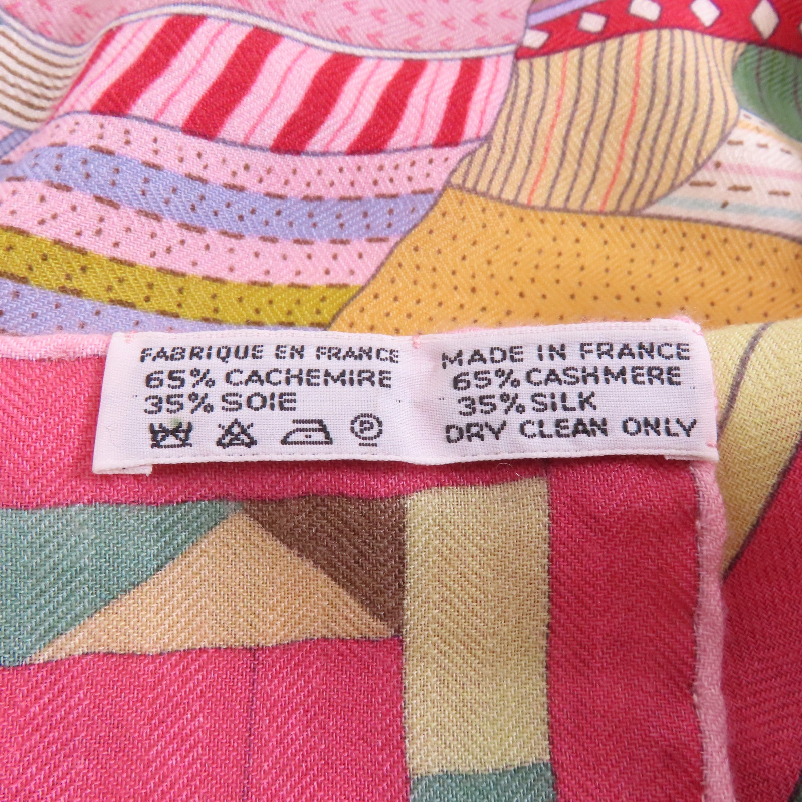 HERMES 羊絨/絲質Scarf圍巾粉紅色/多色