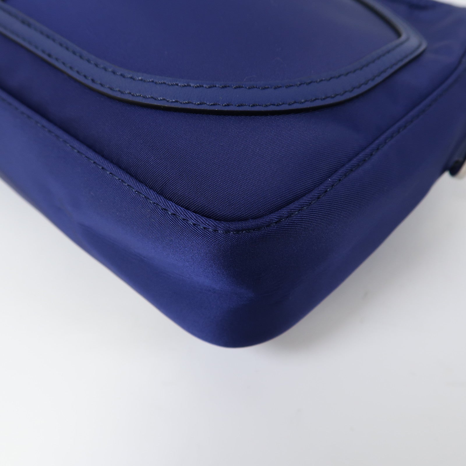 Valentino 尼龍Belt Bag銀扣腰包藍色