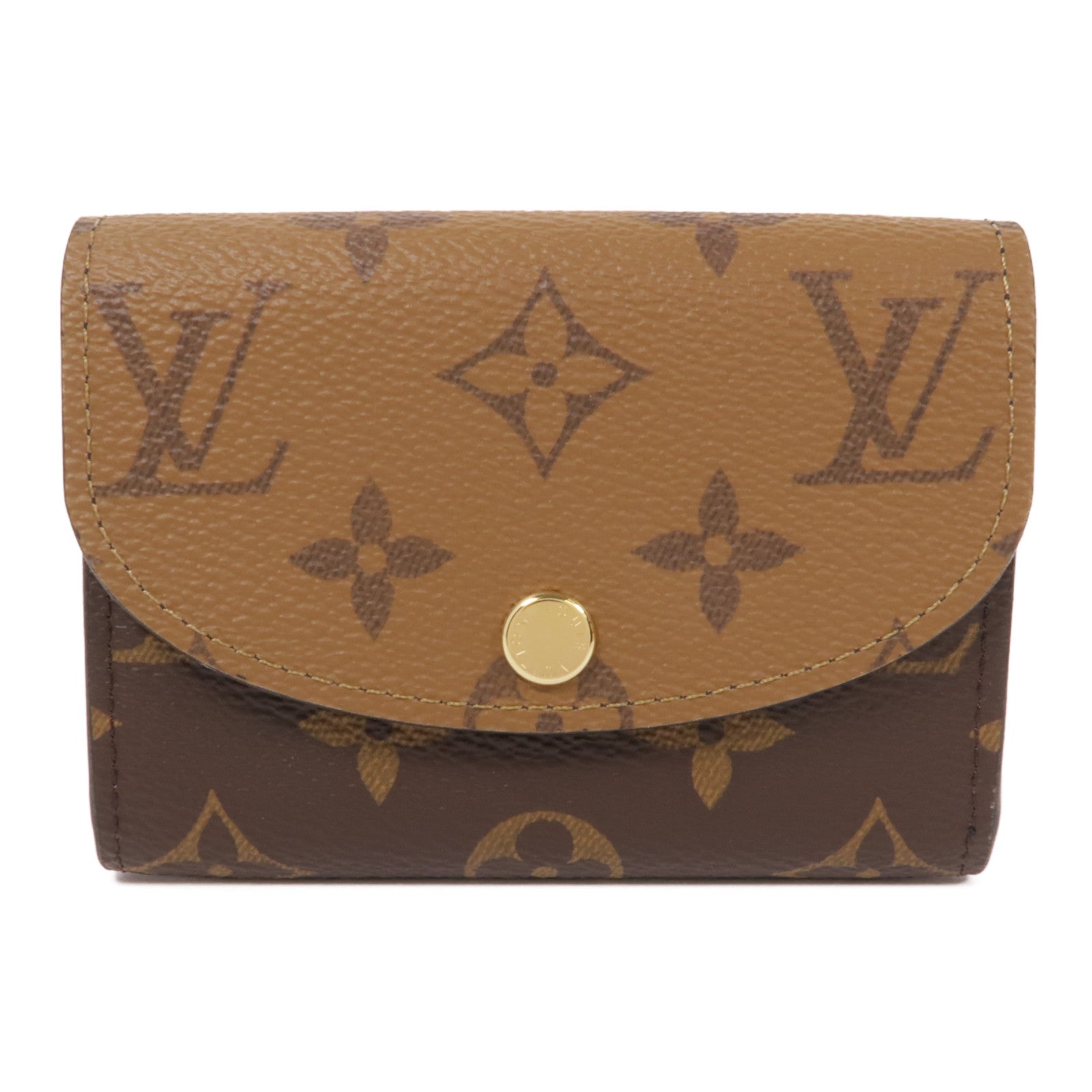 LOUIS VUITTON Monogram Reverse Rosalie Coin Purse金扣零錢包