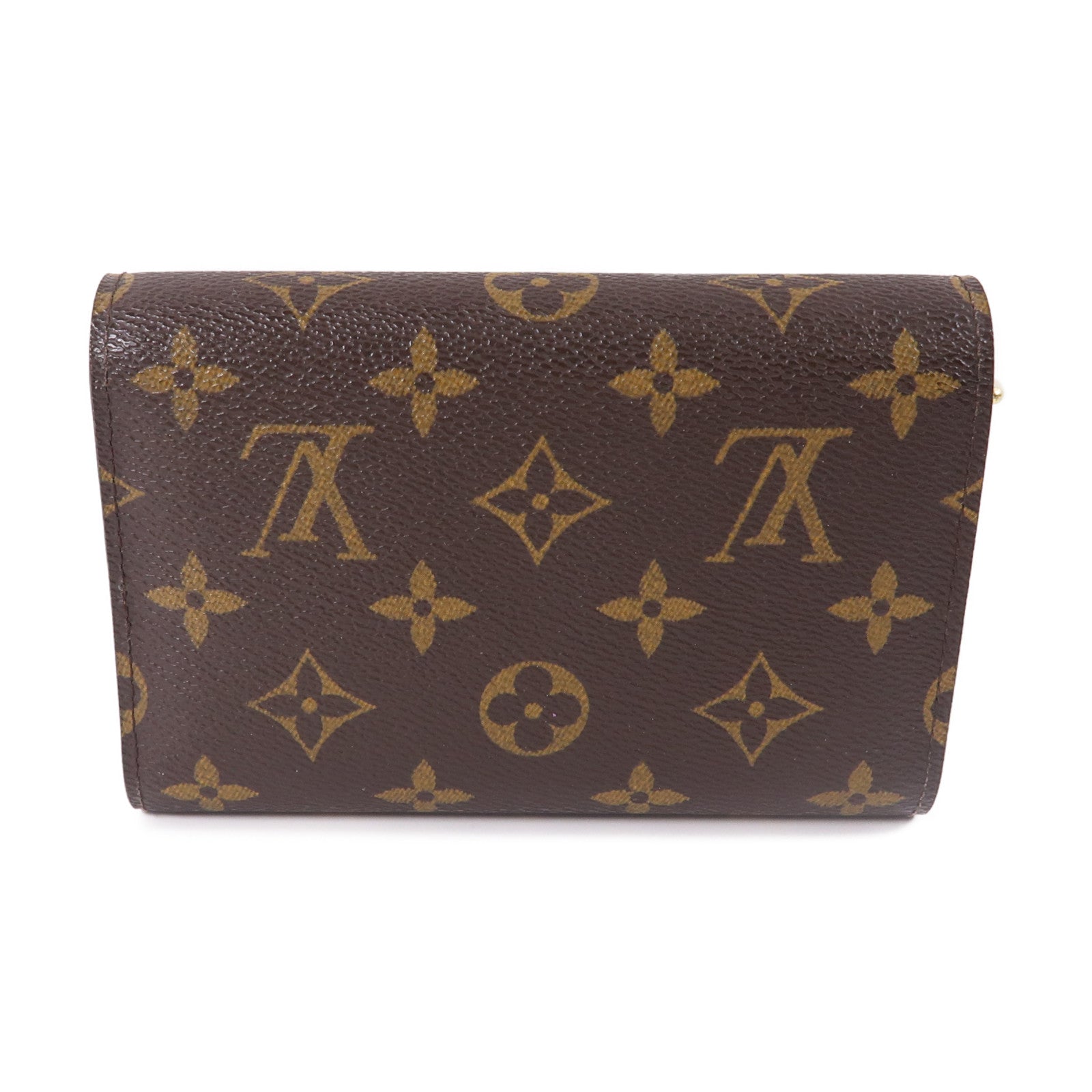 LOUIS VUITTON Monogram Portefeuille Alexandra金扣錢包啡色