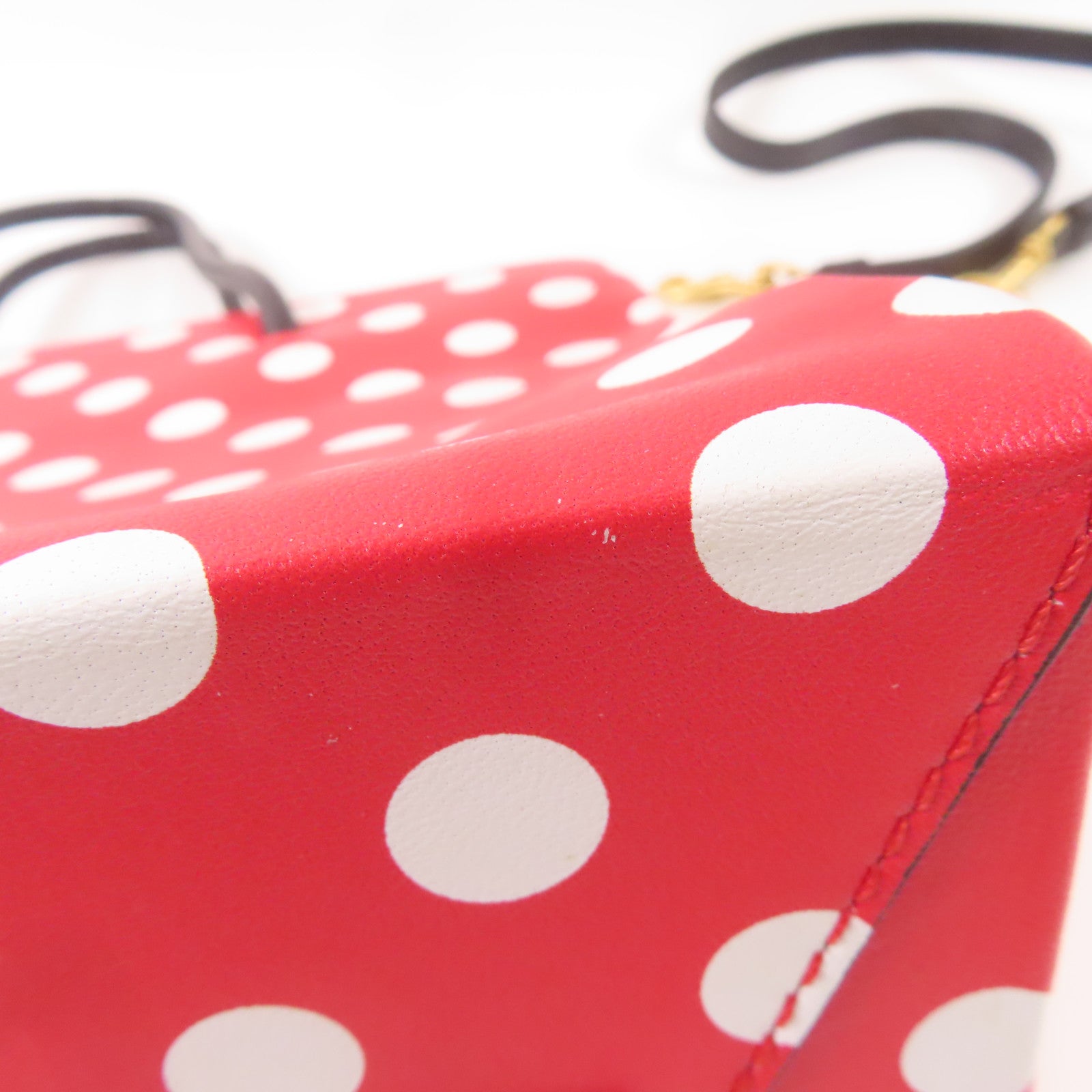 MOSCHINO 牛皮皮革Tote Bag手挽肩背兩用袋紅色/白色