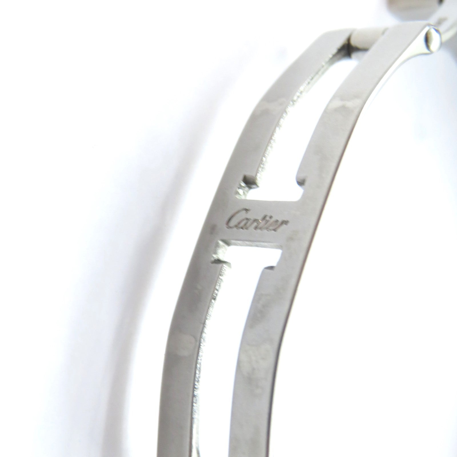 CARTIER Santos Galbee不鏽鋼手錶自動機芯白色