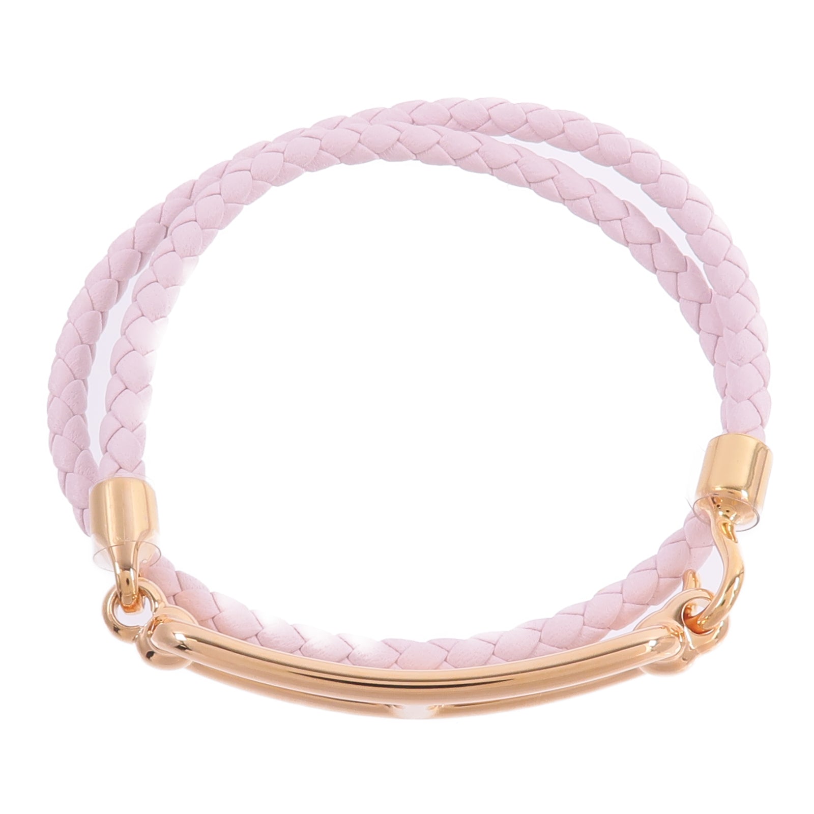 HERMES Swift皮革Roulis Double Tour Bracelet手帶Mauve Pale