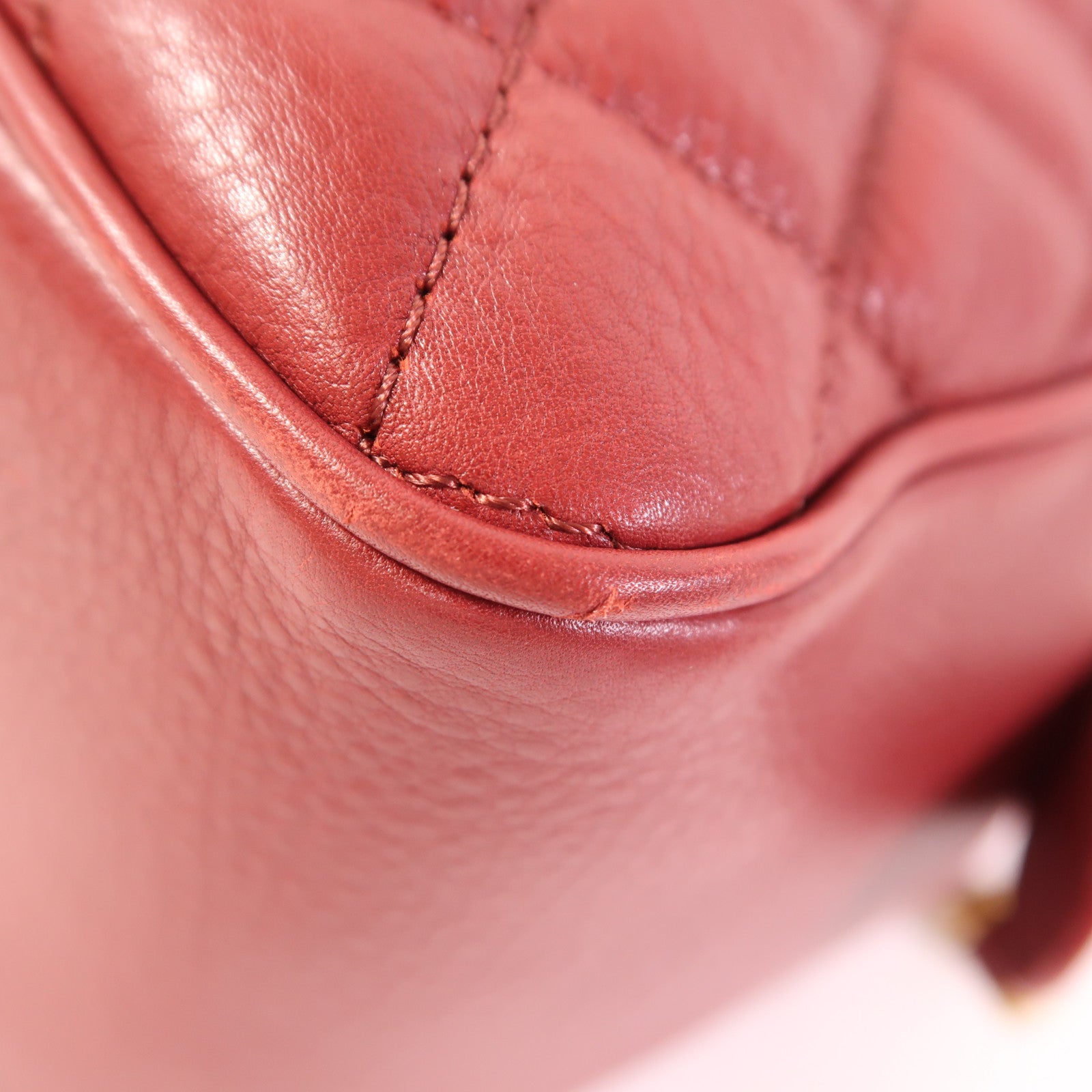 CHANEL 羊皮皮革Shoulder Bag金扣手挽肩背兩用袋