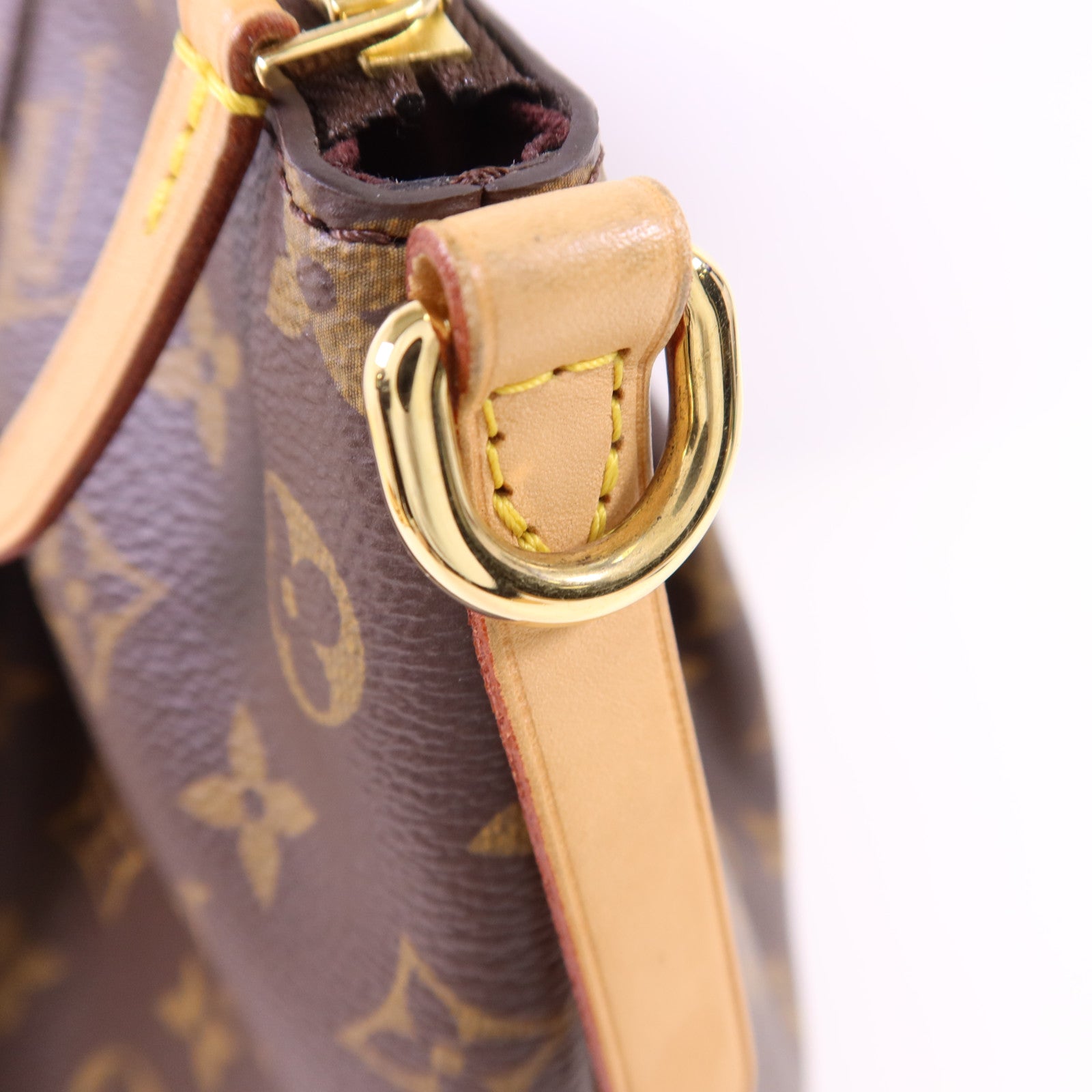 LOUIS VUITTON Monogram Turenne MM金扣手挽肩背兩用袋棕色
