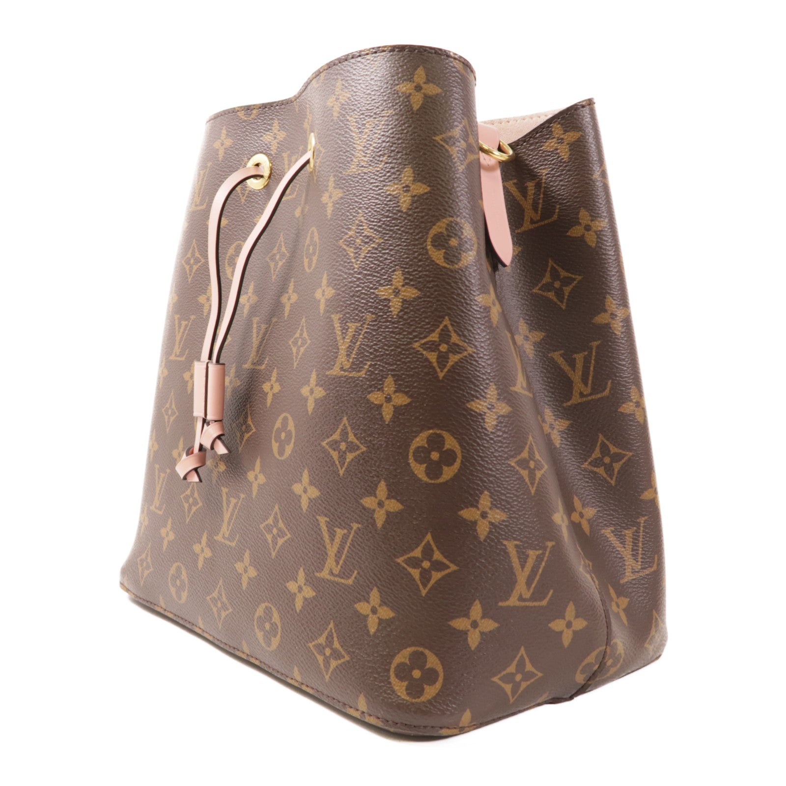 LOUIS VUITTON LV GHW Neo Noe Shoulder Bag M44022 Monogram Brown/Pink