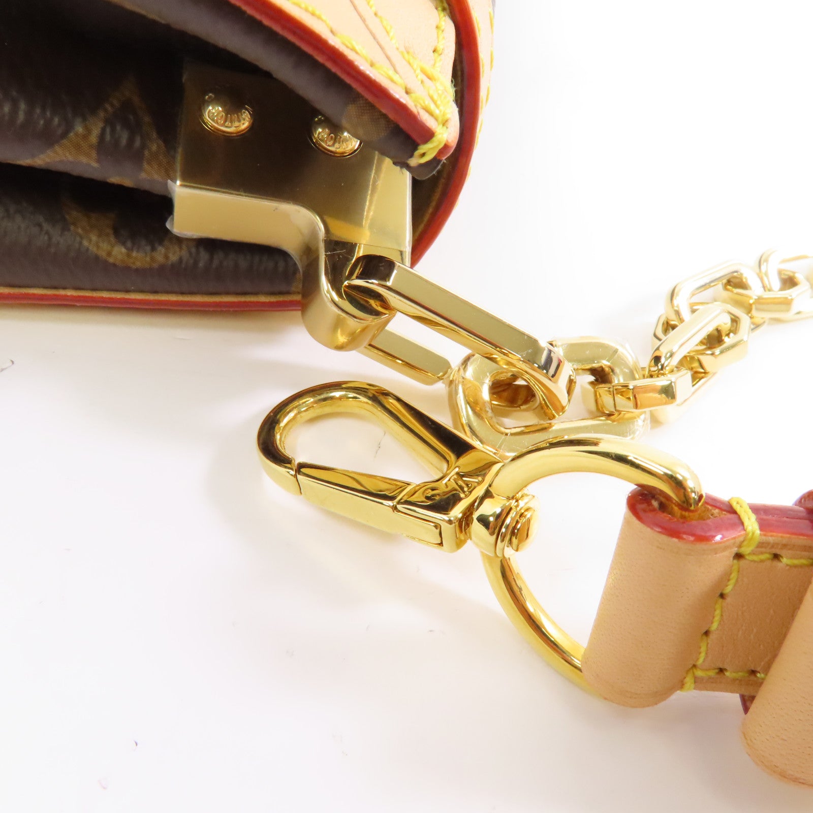 LOUIS VUITTON 【激減優惠】Monogram Dauphine Soft GM金扣手挽肩背兩用袋棕色