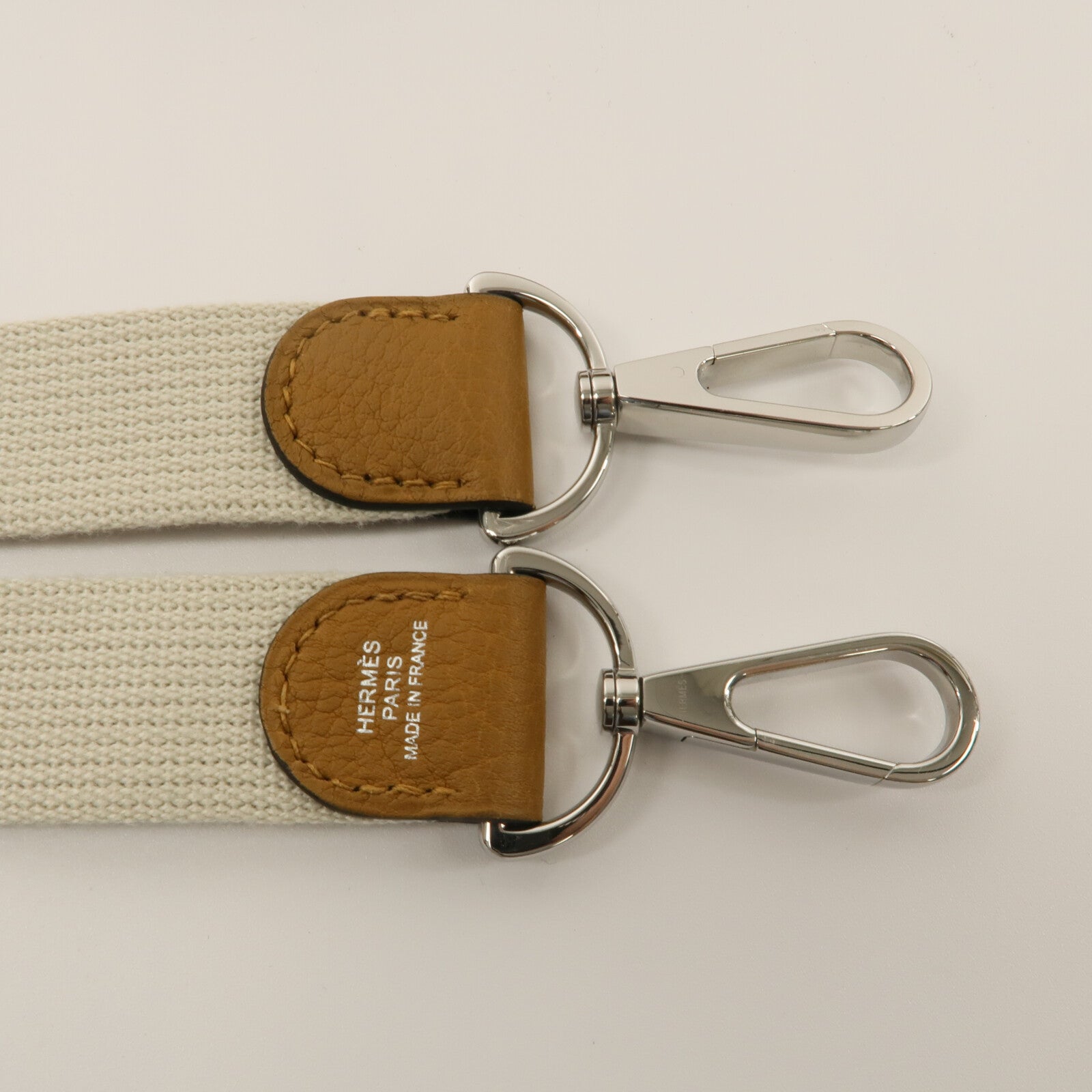HERMES 帆布Garden File 28手挽肩背兩用袋Sesame
