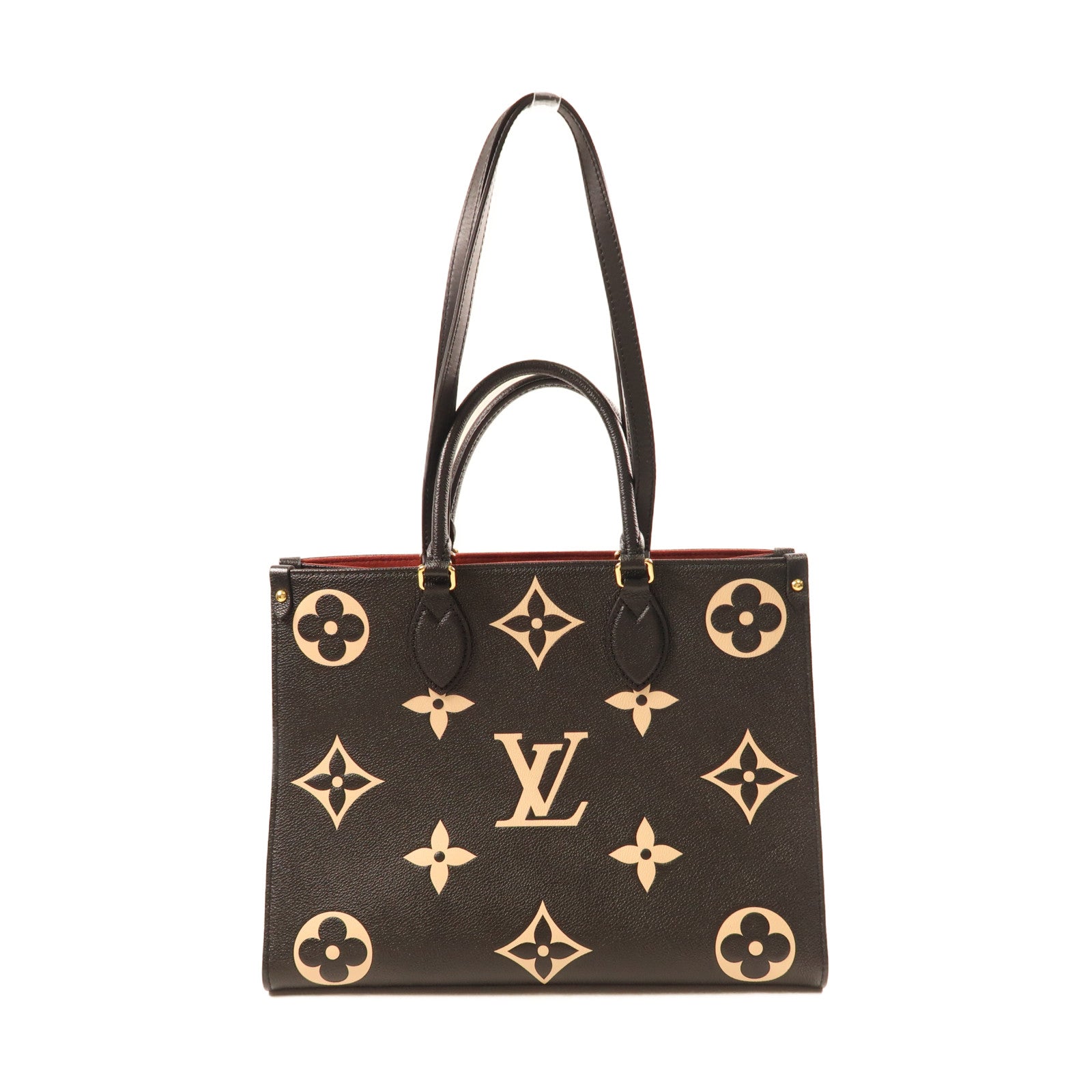 LOUIS VUITTON Monogram Empreinte OnTheGo MM金扣手挽肩背兩用袋
