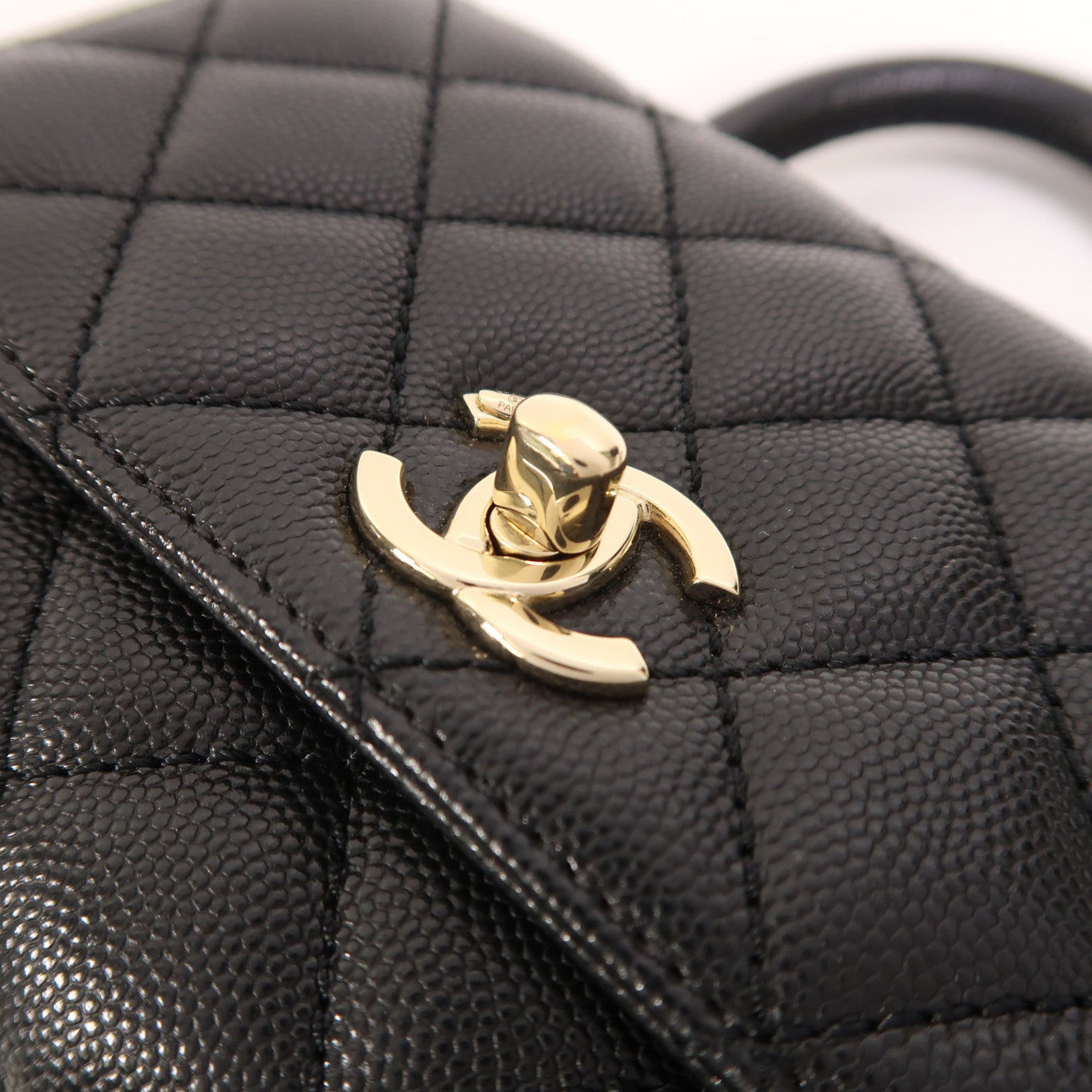 CHANEL 牛皮皮革Mini Coco Handle金扣手挽肩背兩用袋