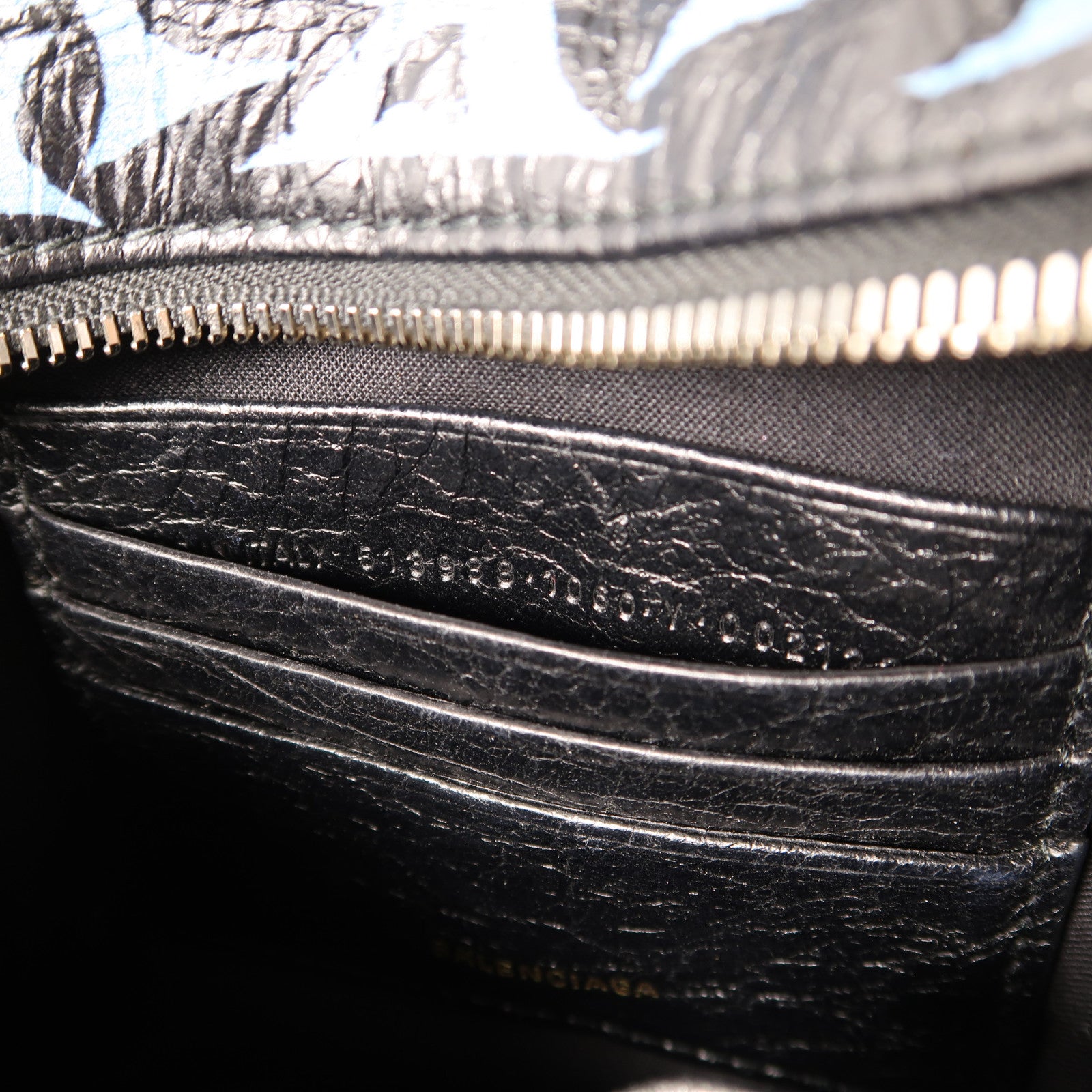 BALENCIAGA 牛皮皮革Shoulder Bag銀扣手挽肩背兩用袋黑色