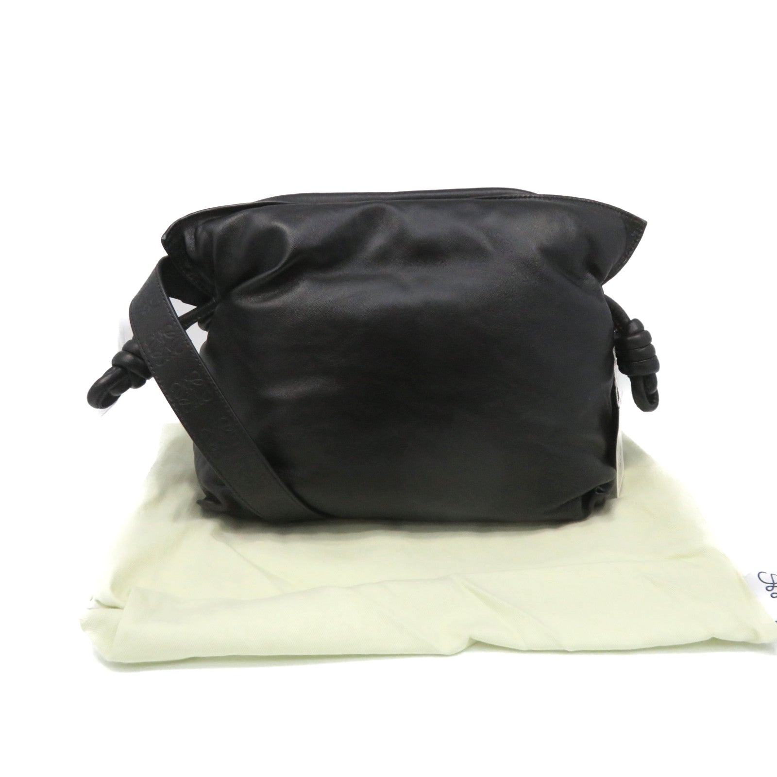 LOEWE Sheepskin Flamenco 2Way Shoulder Bag Clutch / Shoulder Bag Black