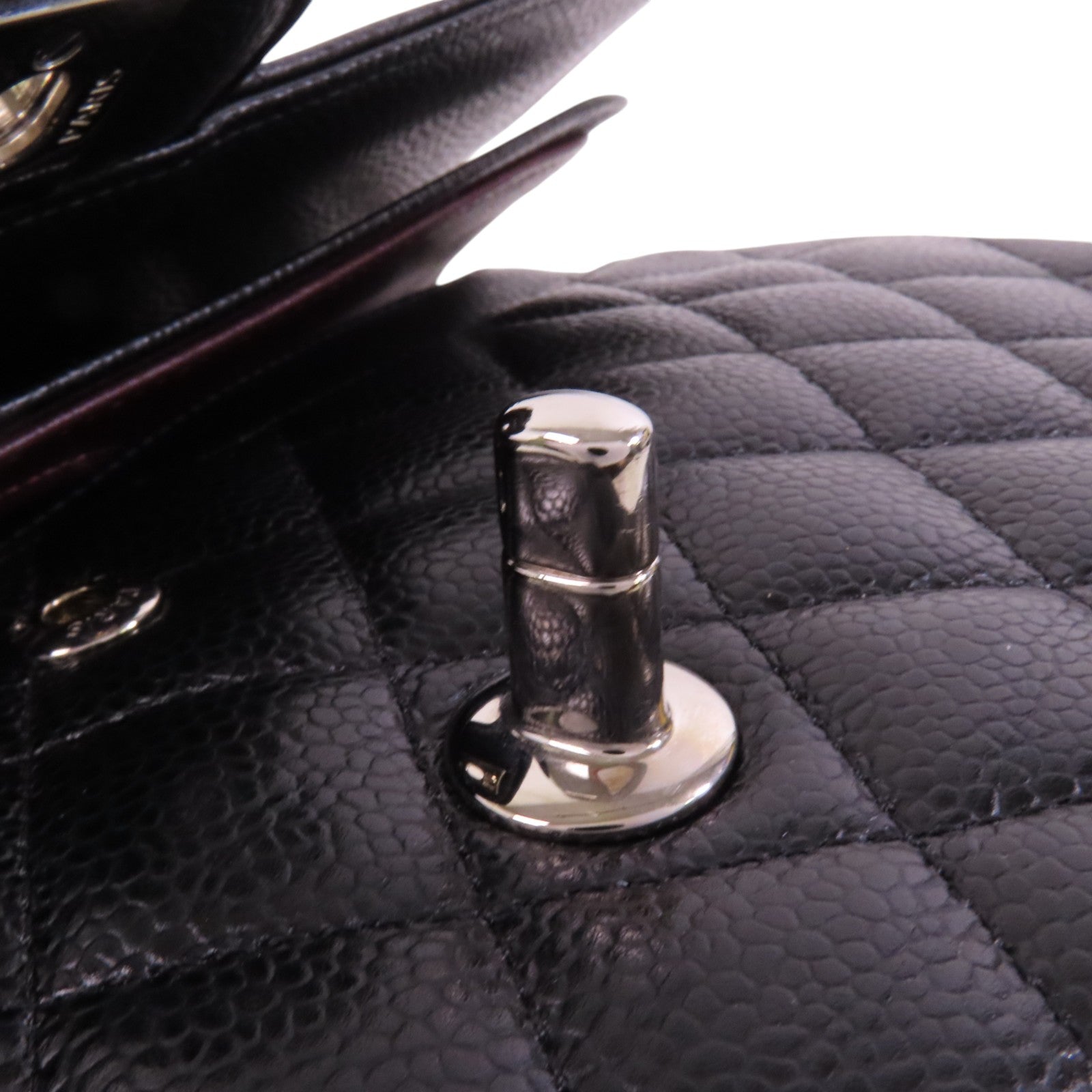 CHANEL 牛皮皮革Classic 25銀扣鏈帶肩背袋