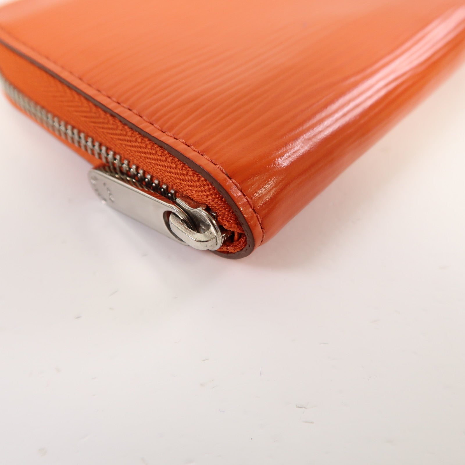 LOUIS VUITTON Epi Zippy Coin Purse銀扣零錢包橙色