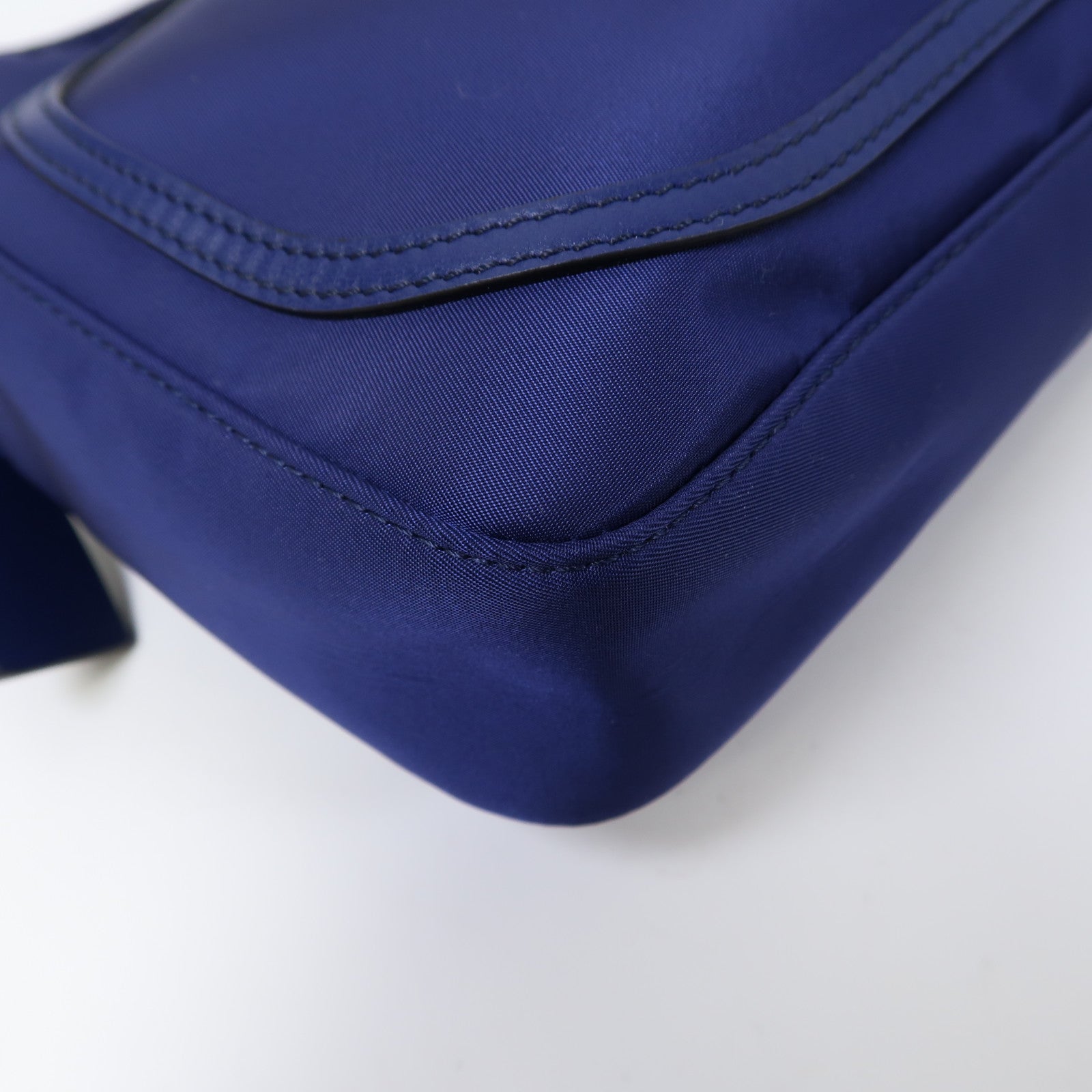 Valentino 尼龍Belt Bag銀扣腰包藍色