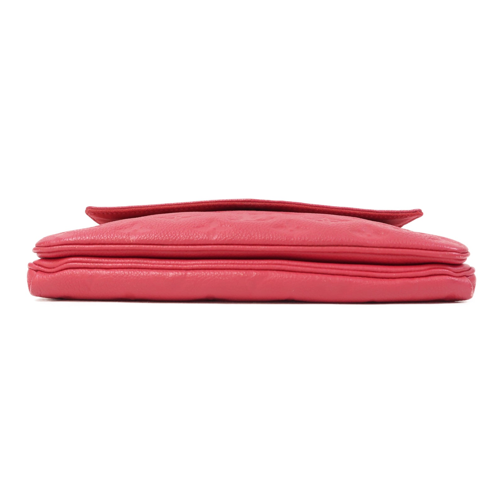 LOUIS VUITTON Monogram Empreinte Twice金扣肩背袋紅色