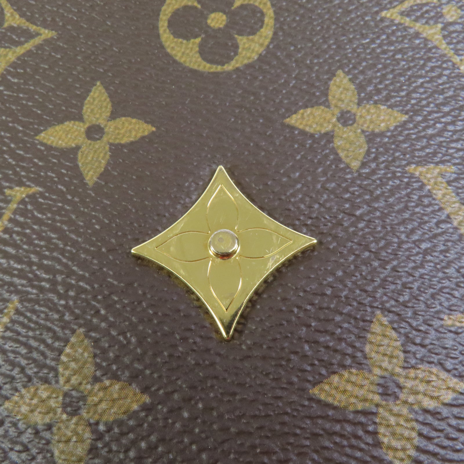 LOUIS VUITTON Monogram/牛皮皮革Florine金扣手挽肩背兩用袋