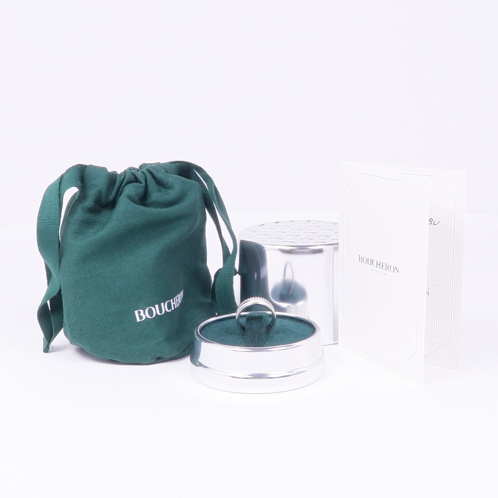 Boucheron 18K白金Quatre Double White Ring戒指Boucheron#53/US#6.25