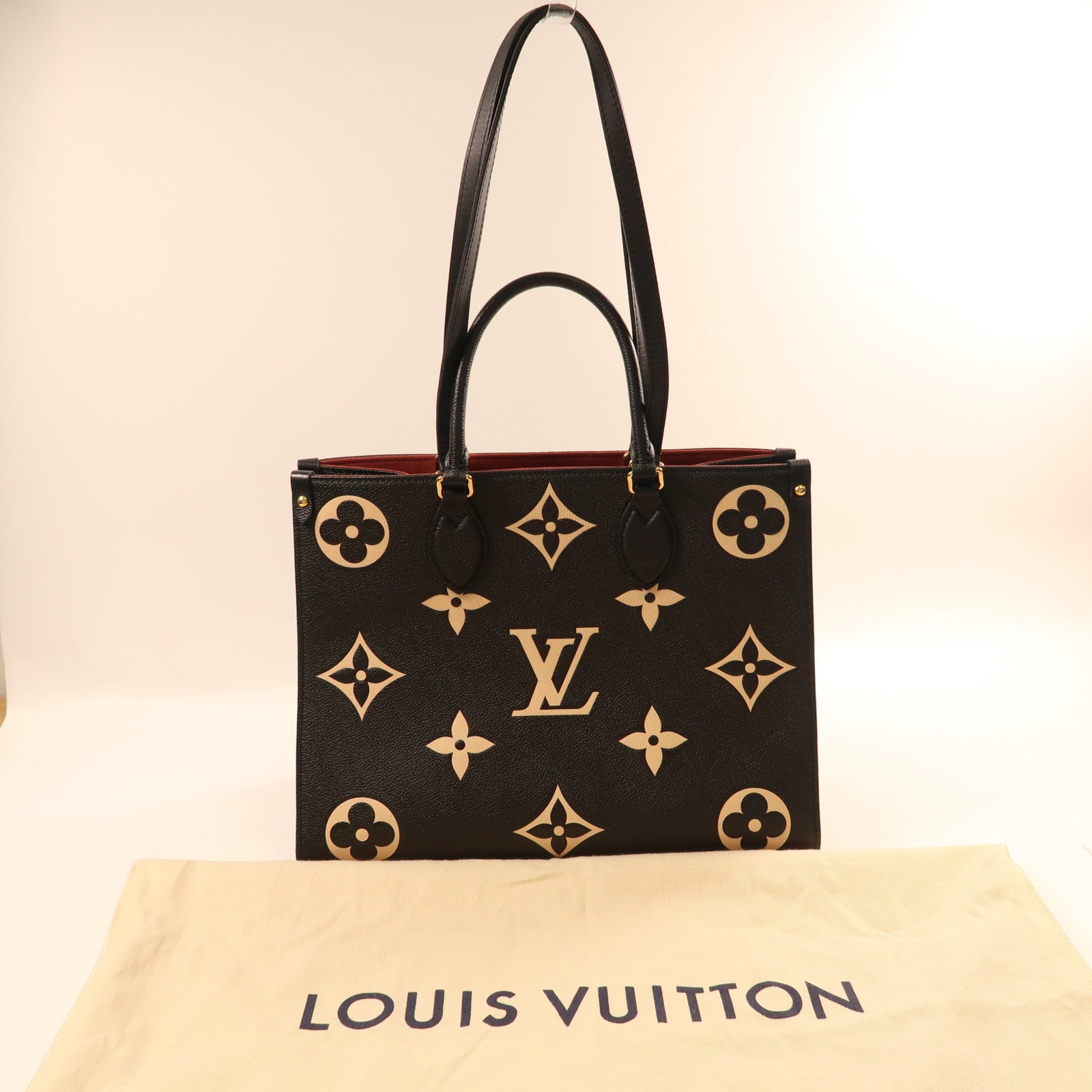 LOUIS VUITTON Monogram Empreinte OnTheGo MM金扣手挽肩背兩用袋