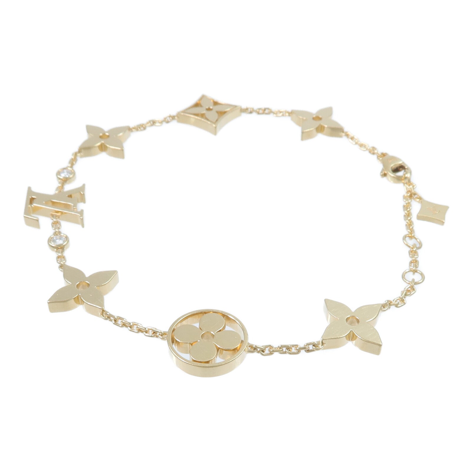 LOUIS VUITTON 18K黃金Idylle Blossom Monogram Bracelet鑽石手鏈