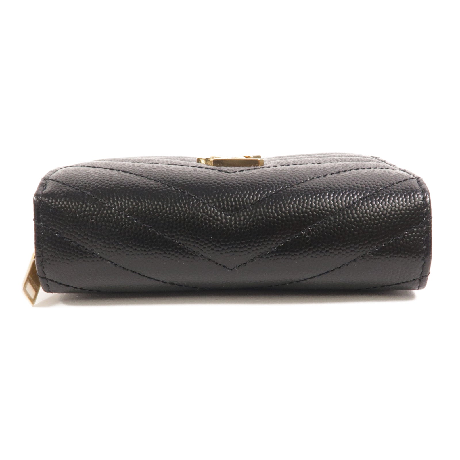 SAINT LAURENT 牛皮皮革Zip Round Wallet錢包