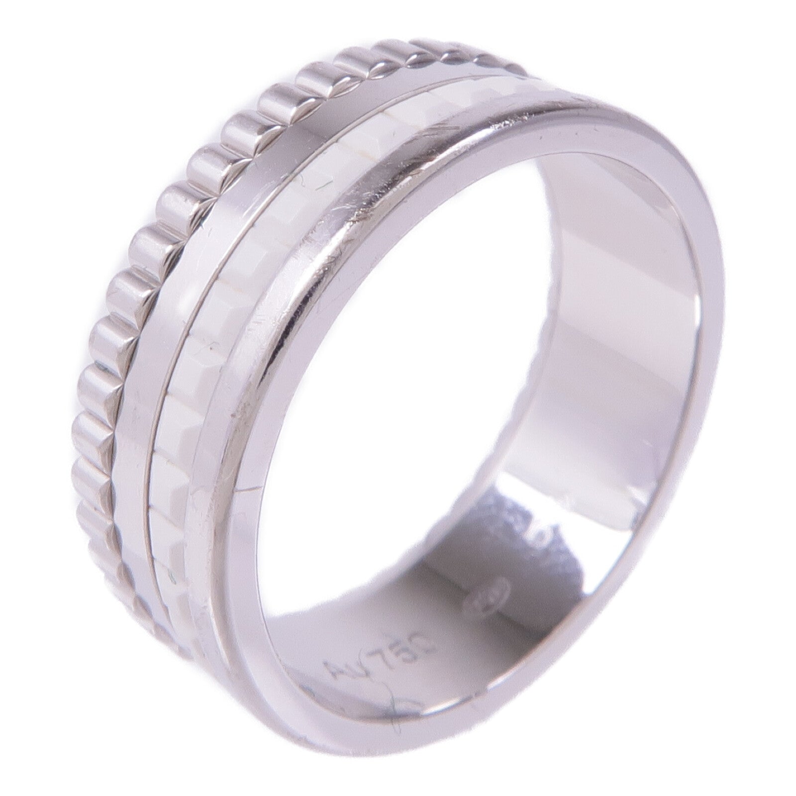 Boucheron 18K白金Quatre Double White Ring戒指Boucheron#53/US#6.25