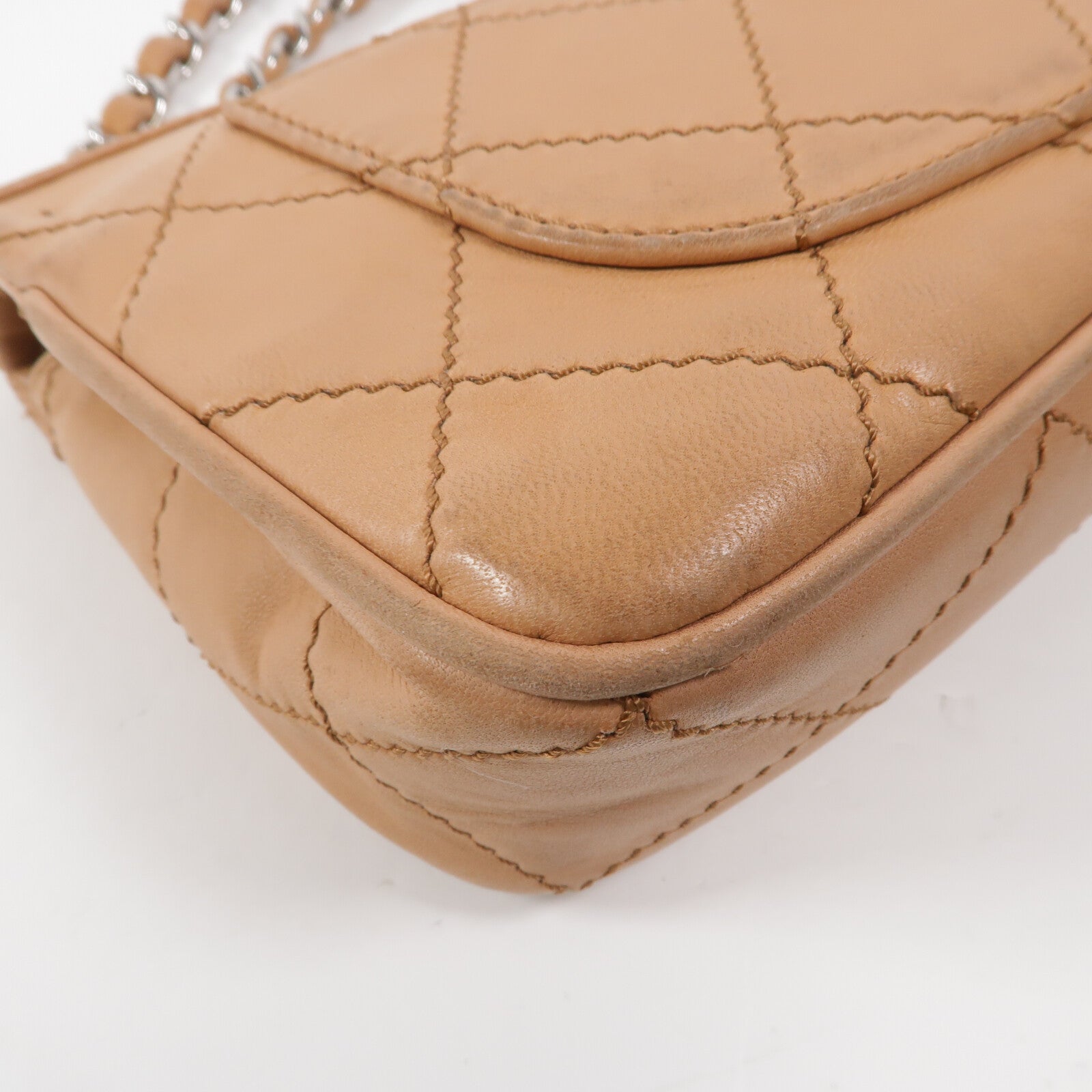 CHANEL 牛皮皮革Chain Shoulder鏈帶肩背袋