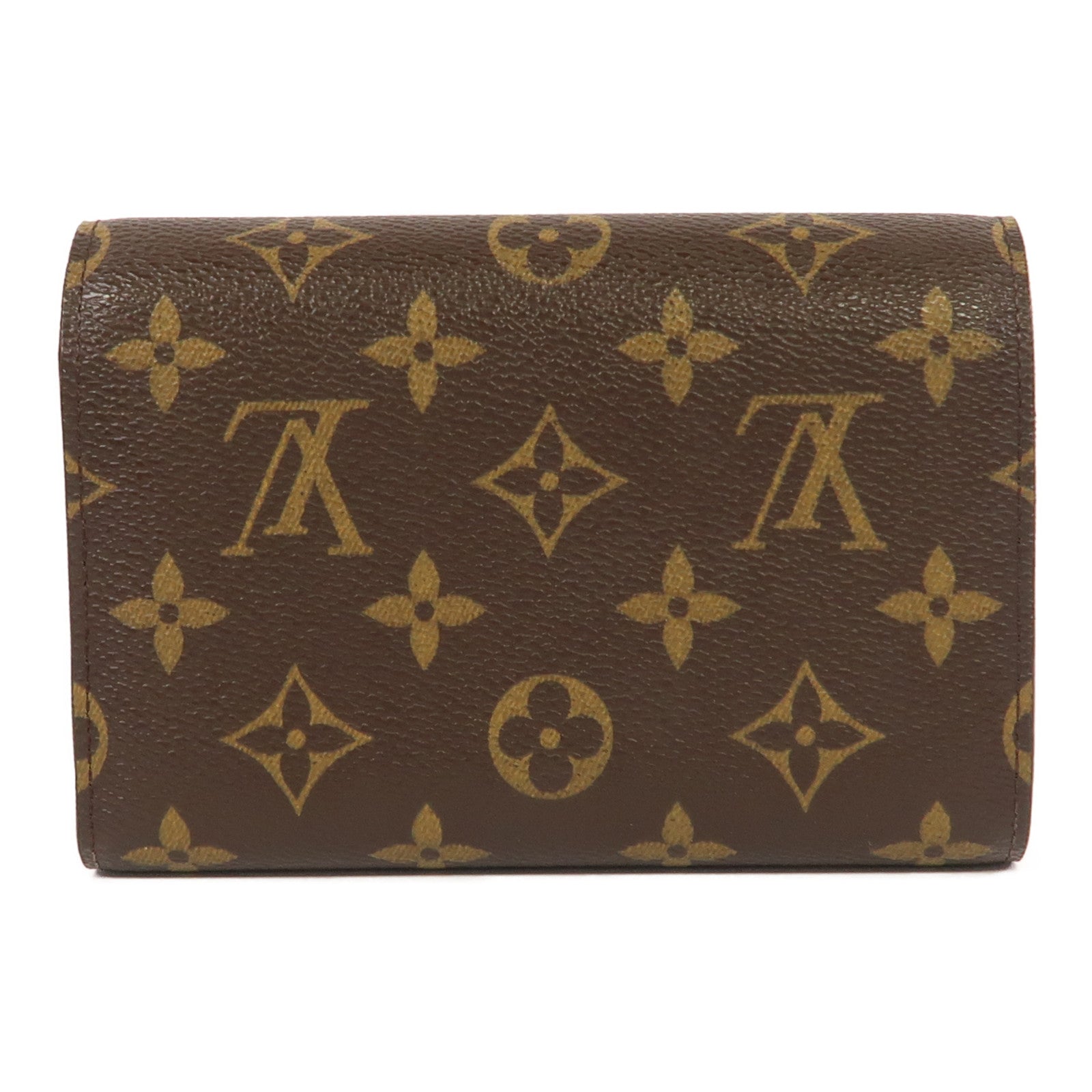LOUIS VUITTON Monogram Portefeuille Alexandra金扣錢包啡色