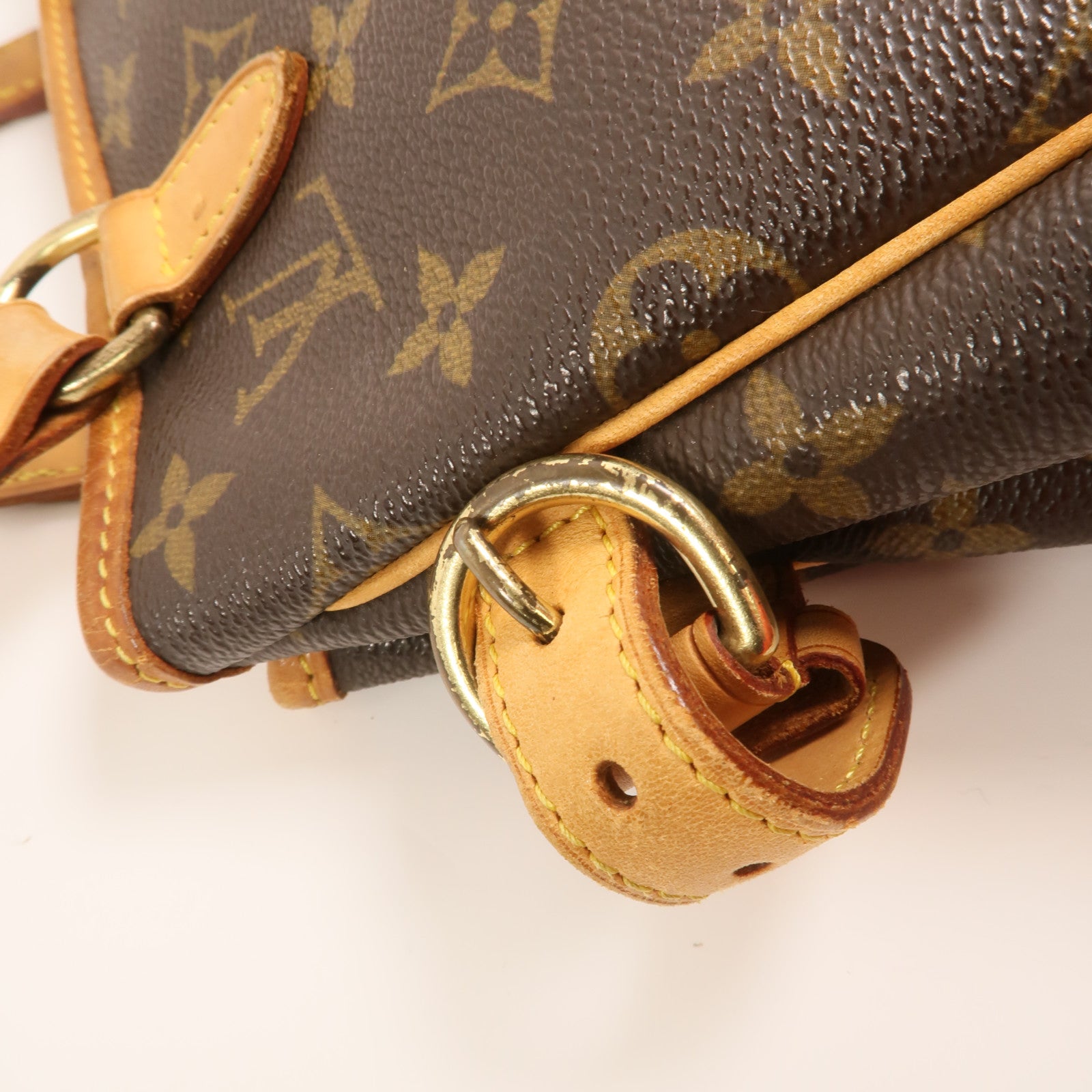 LOUIS VUITTON Monogram Batignolles金扣手挽袋