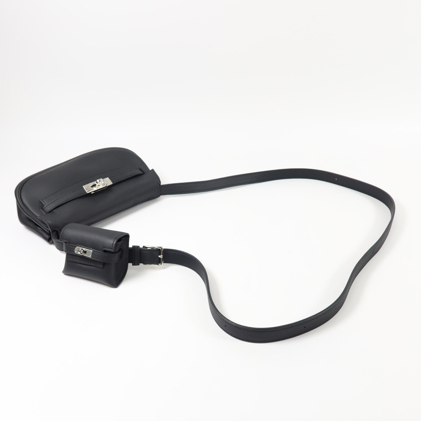 HERMES Swift皮革Kelly Moove肩背袋Noir