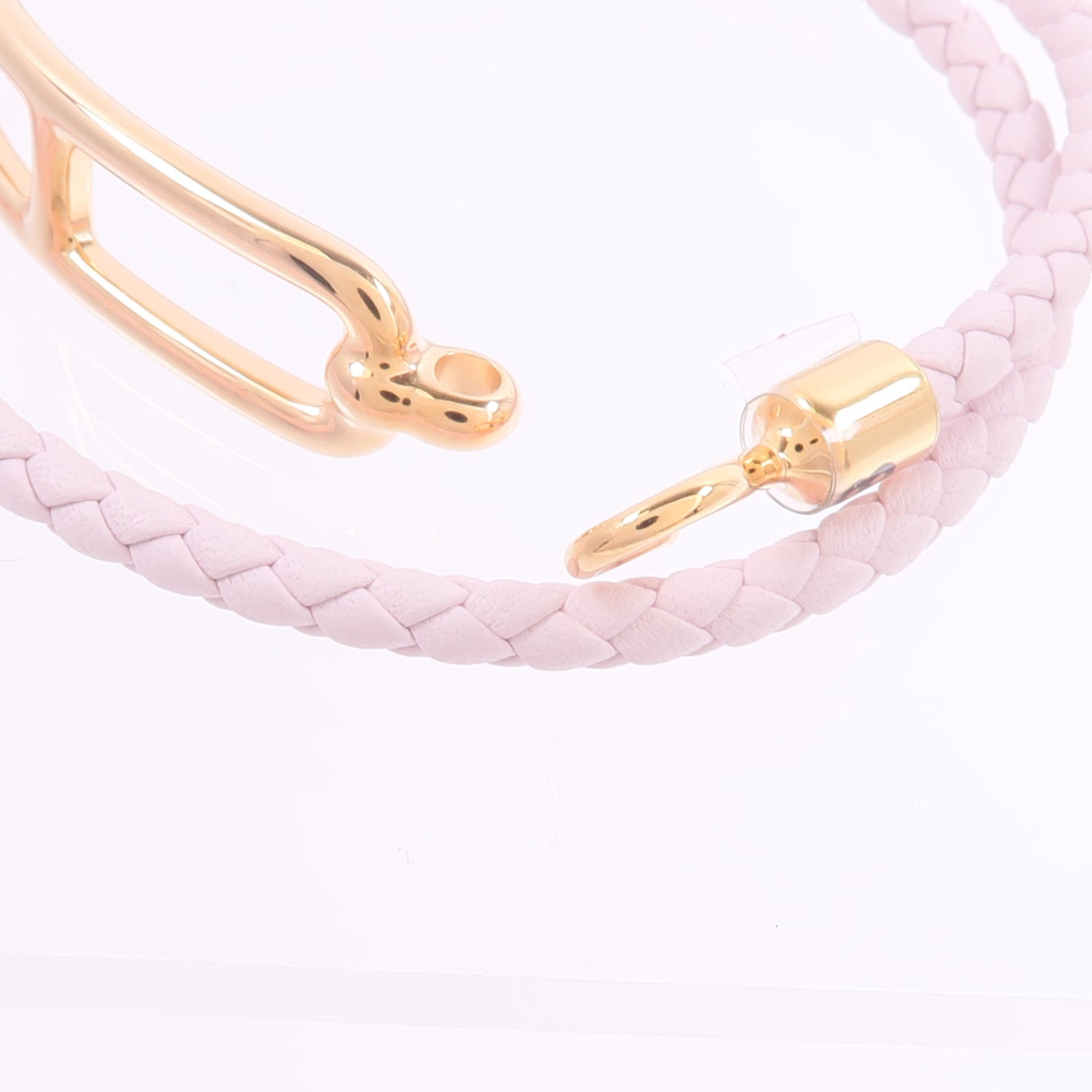 HERMES Swift皮革Roulis Double Tour Bracelet手帶Mauve Pale