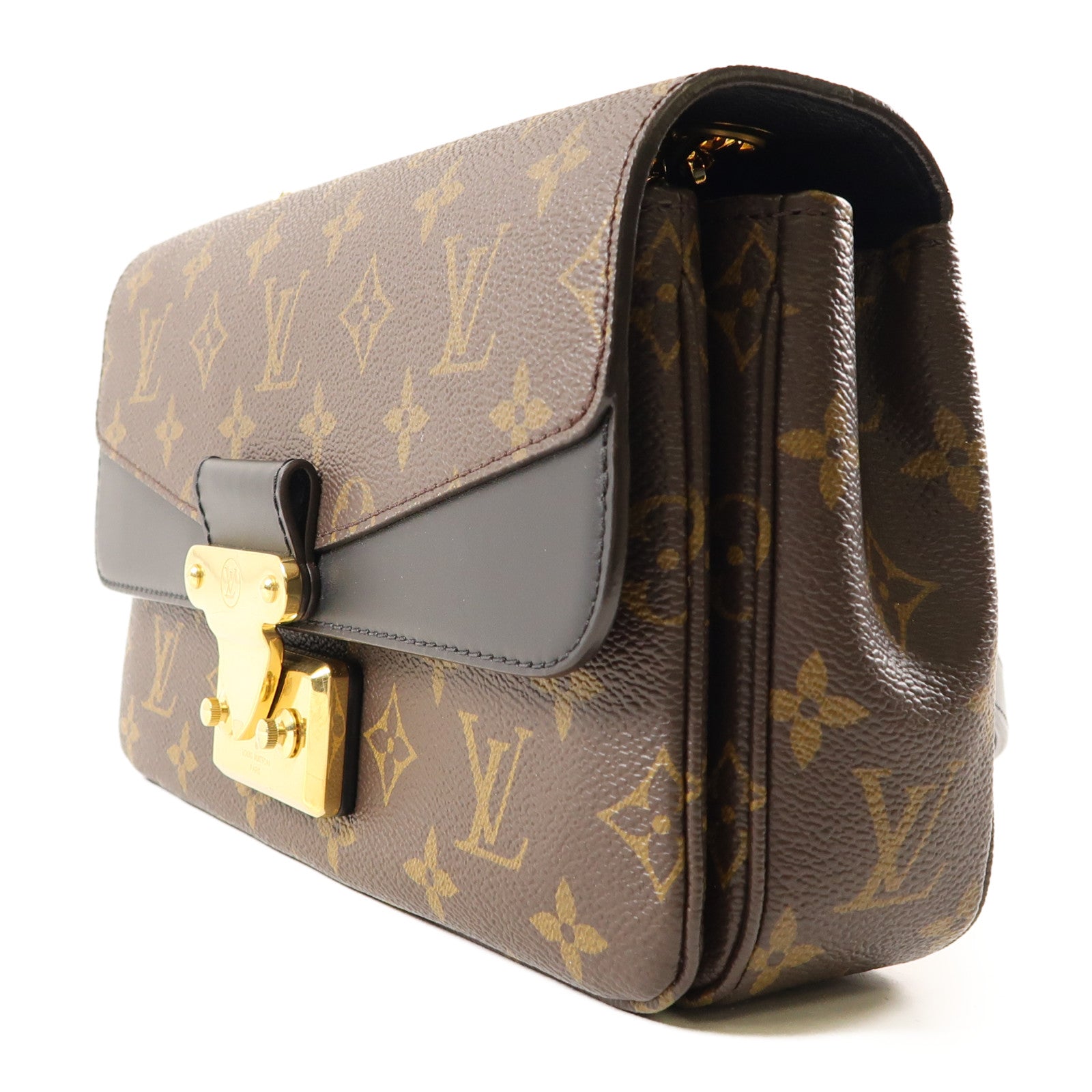 LOUIS VUITTON Monogram Marceau金扣肩背袋棕色