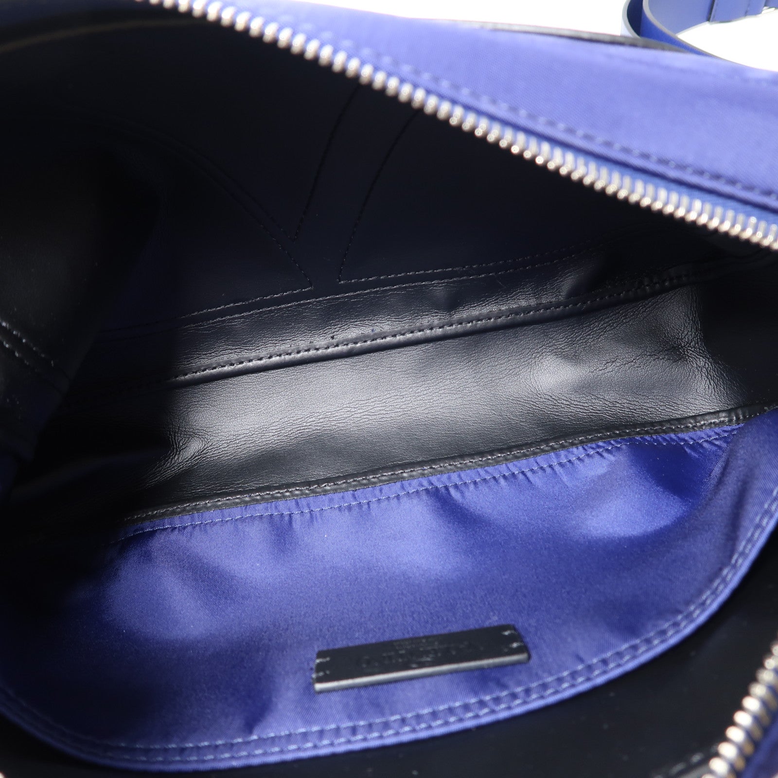Valentino 尼龍Belt Bag銀扣腰包藍色