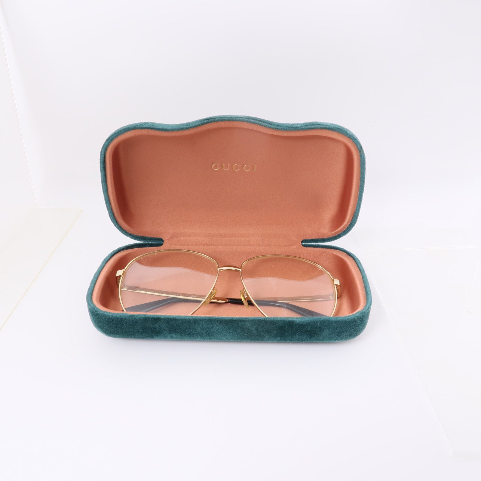 GUCCI 金屬Glasses金扣眼鏡金色