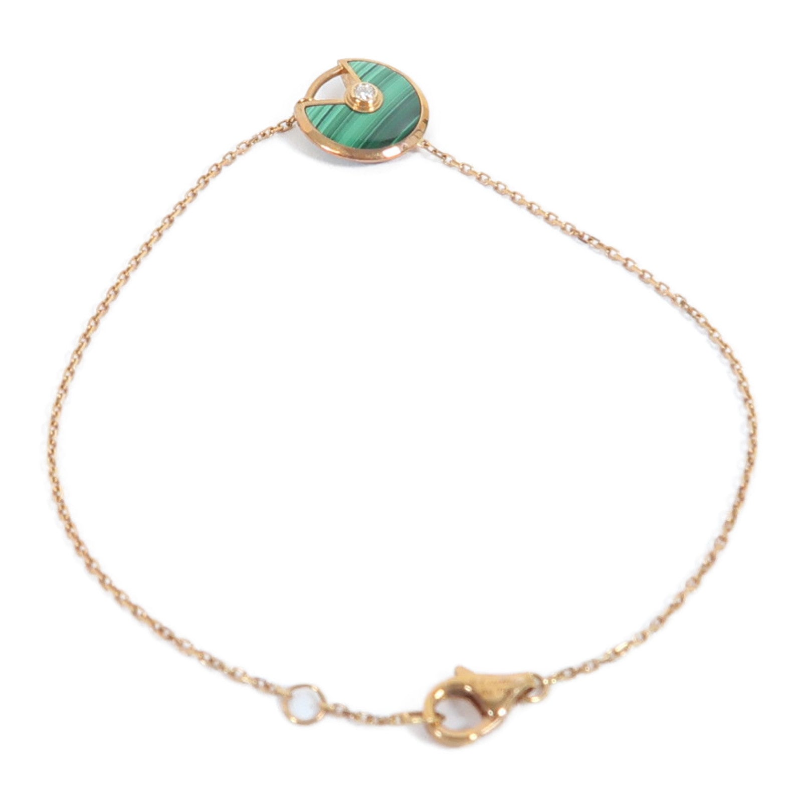 CARTIER 18K黃金Bracelet手鏈綠色/金色