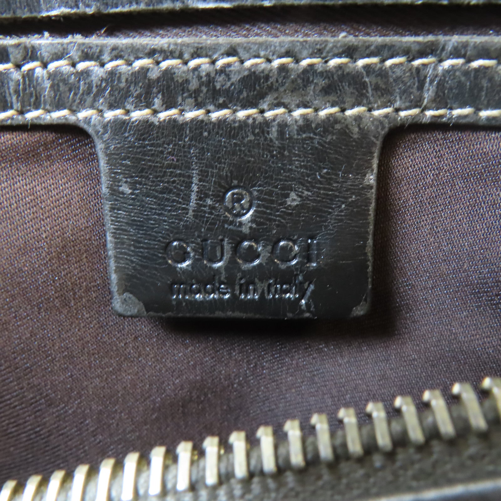 GUCCI GG GHW Boston Bag Hand Bag 193603 Coated Canvas Brown