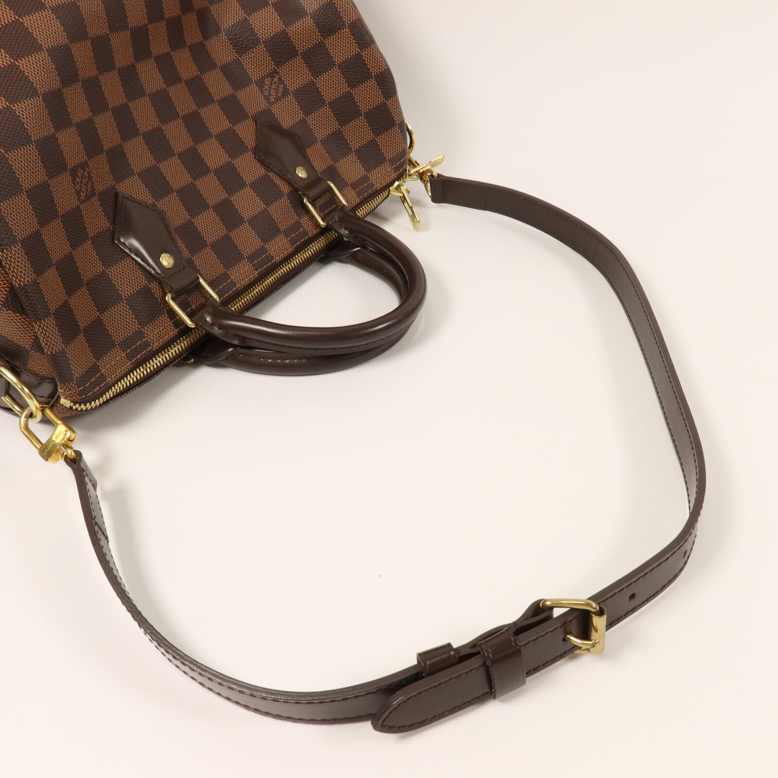 LOUIS VUITTON Damier Speedy Bandouliere 30手挽肩背兩用袋