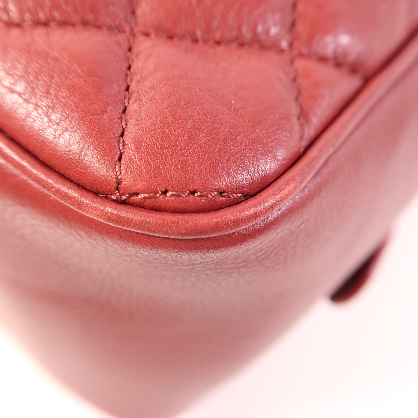 CHANEL 羊皮皮革Shoulder Bag金扣手挽肩背兩用袋