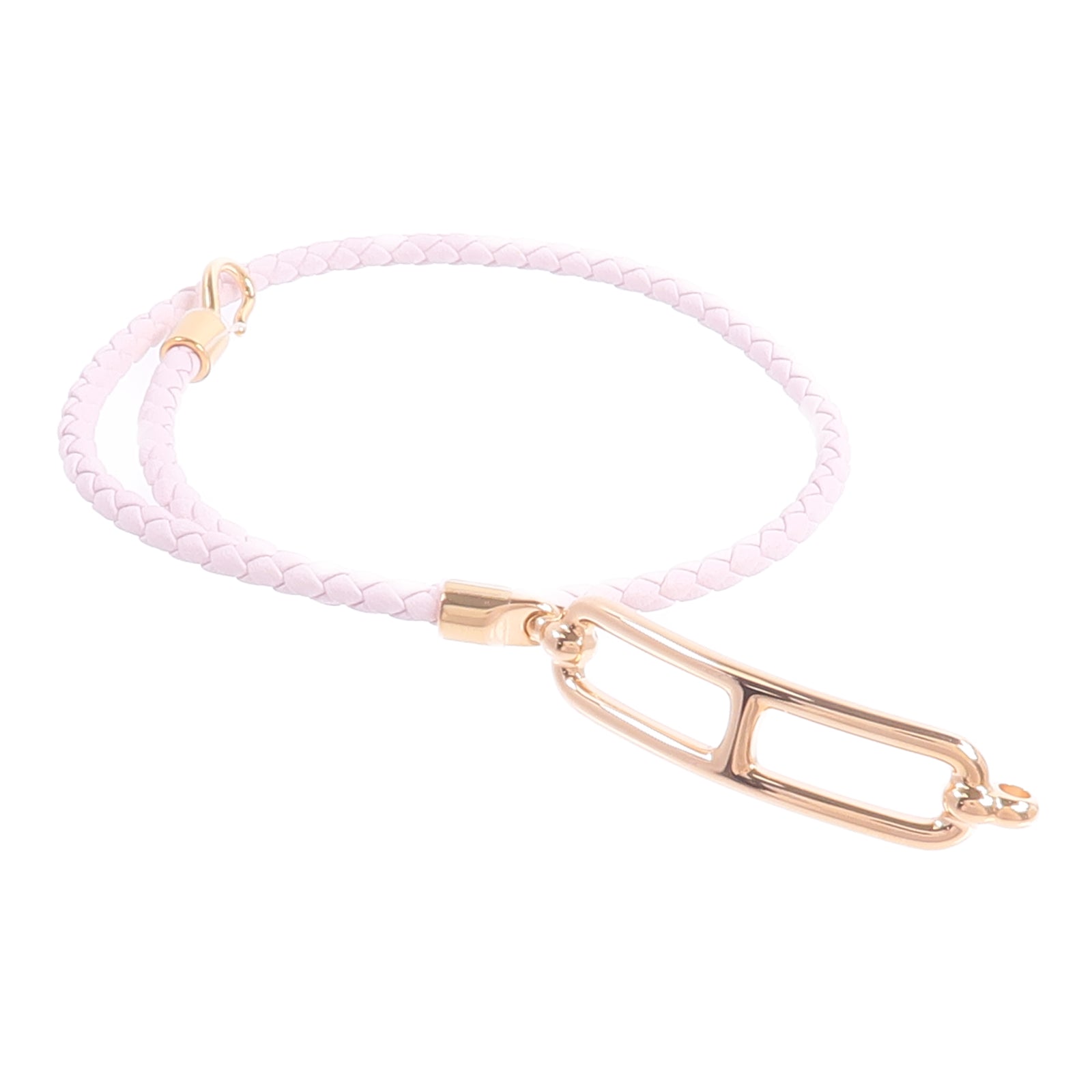 HERMES Swift皮革Roulis Double Tour Bracelet手帶Mauve Pale