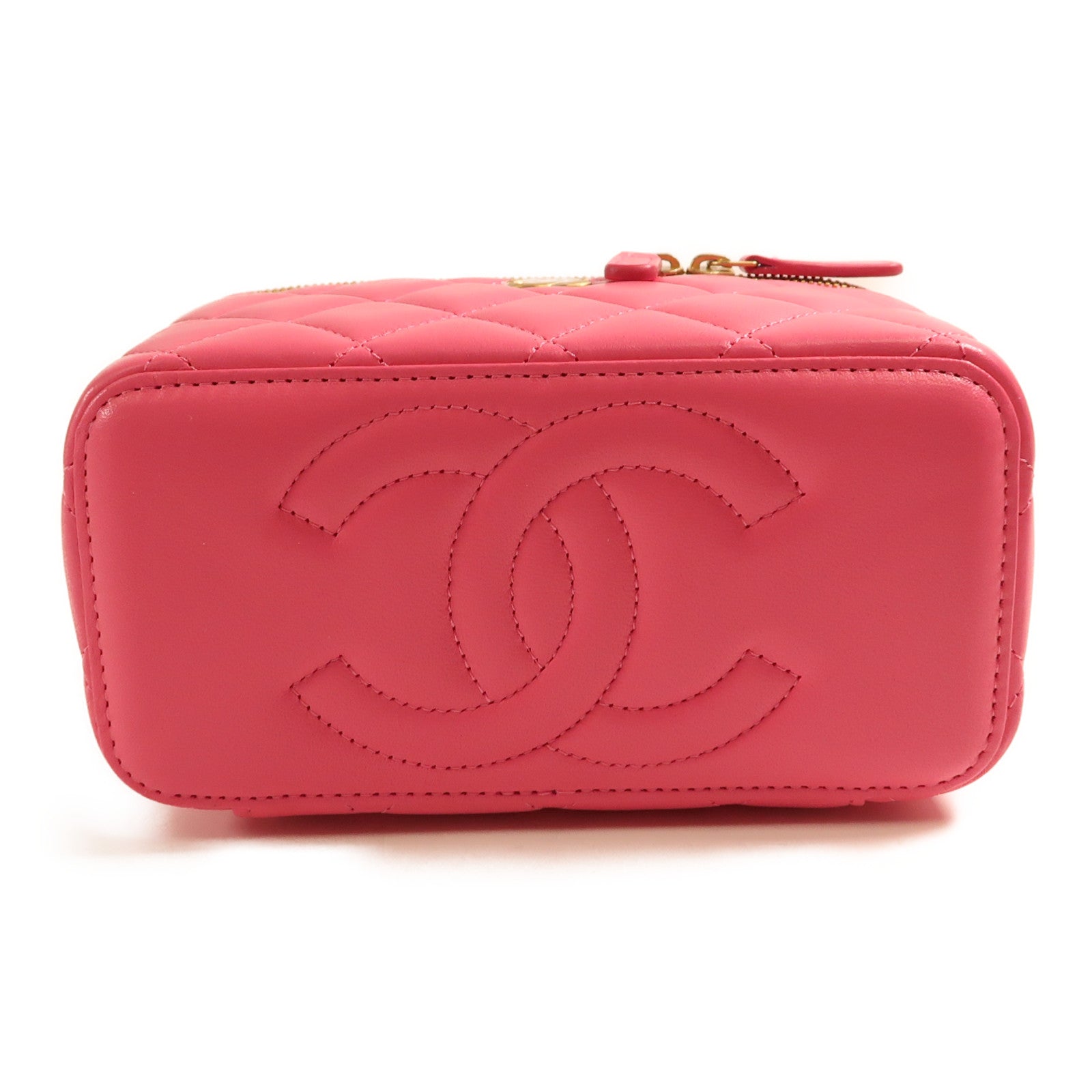 CHANEL 【激減優惠】羊皮皮革Vanity Case金扣鏈帶肩背袋